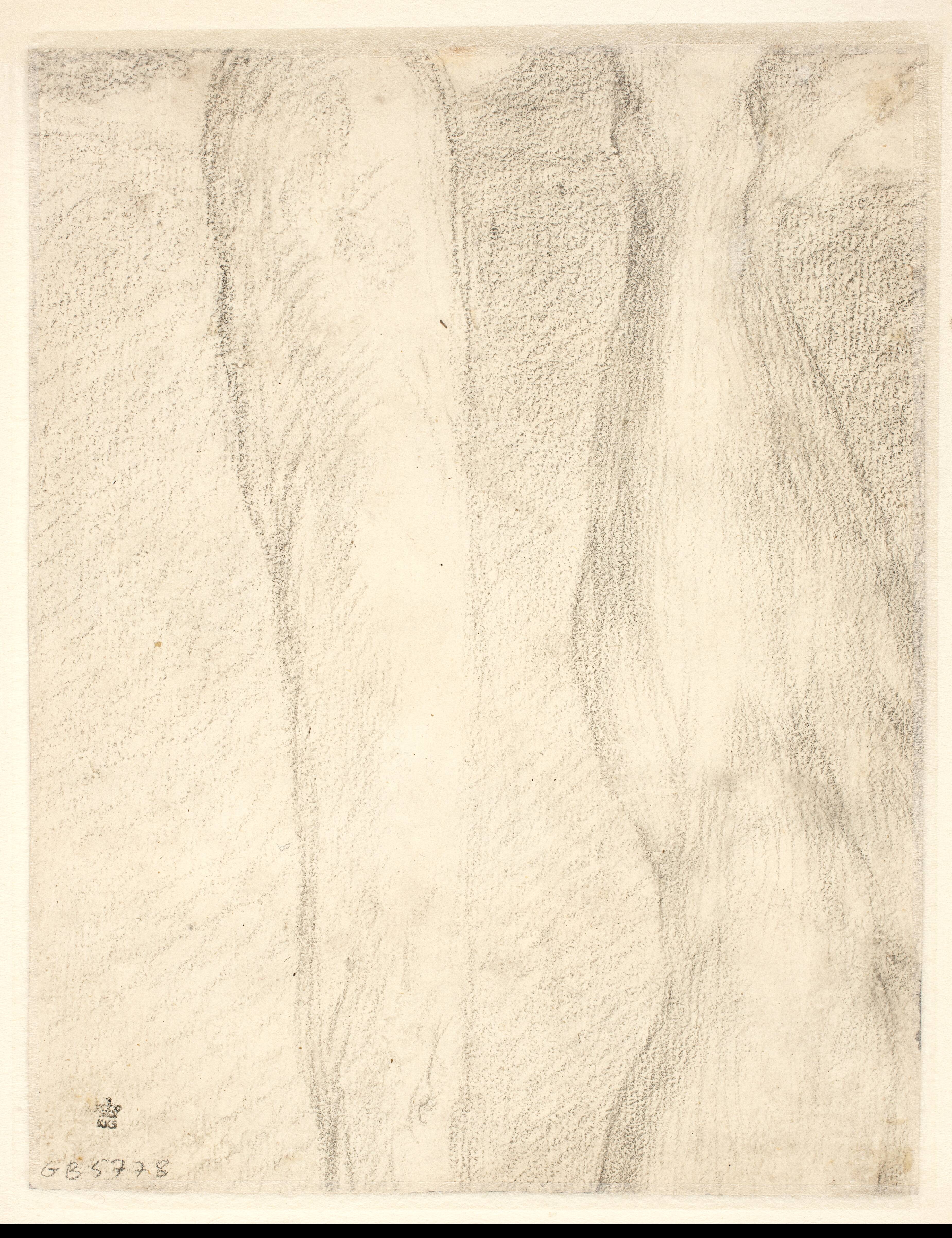 Fragment of a study for Hercules’ left leg and club, cut