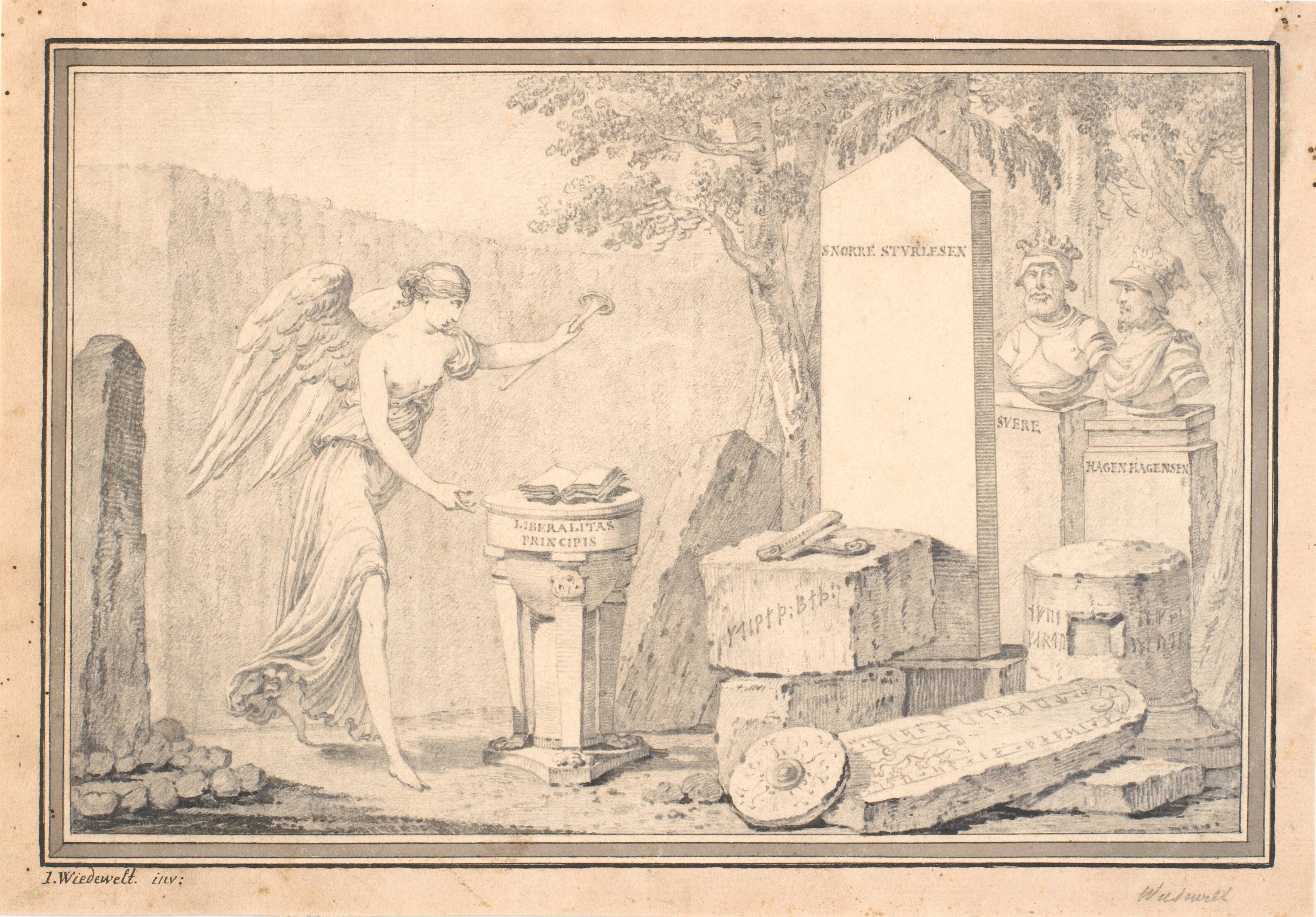 Titelvignet til Snorre Sturleson (udg. G. Schiøning): Heimskringla, Bd. I, 1778