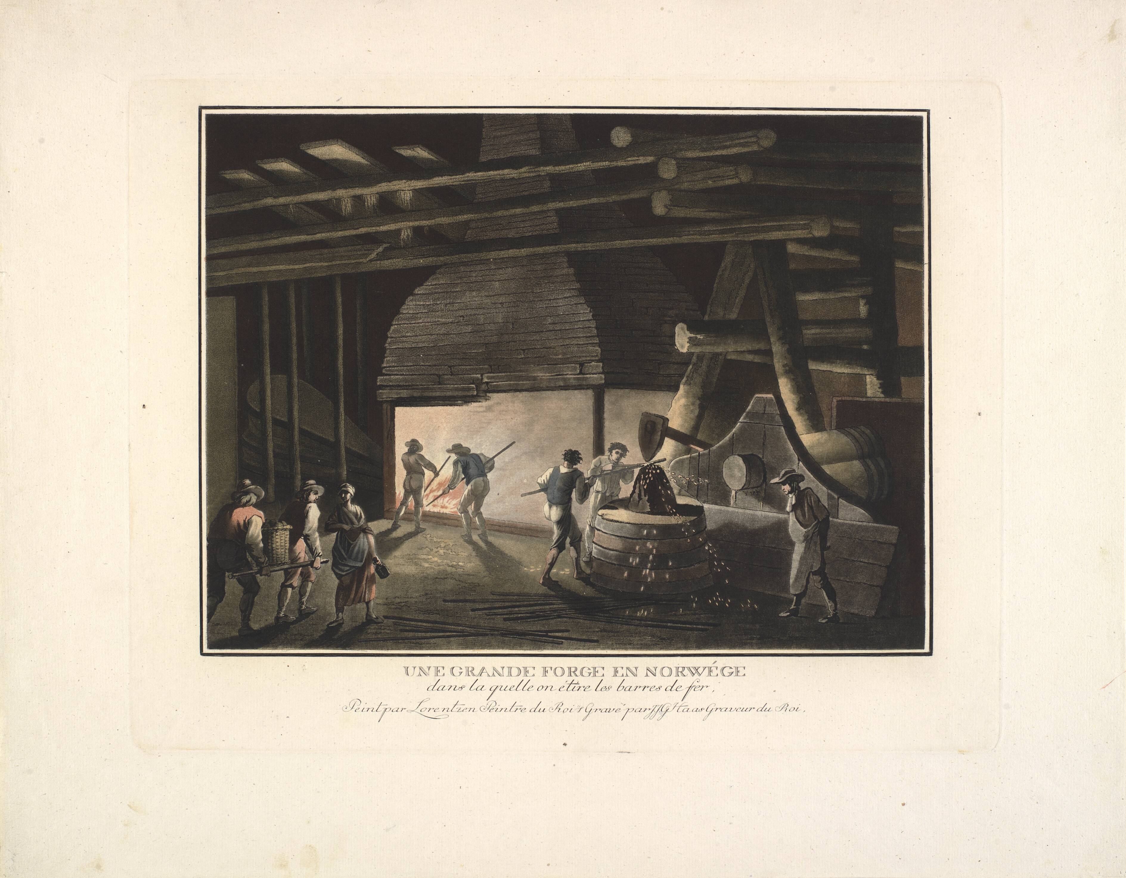 Une grande forge en Norwége
