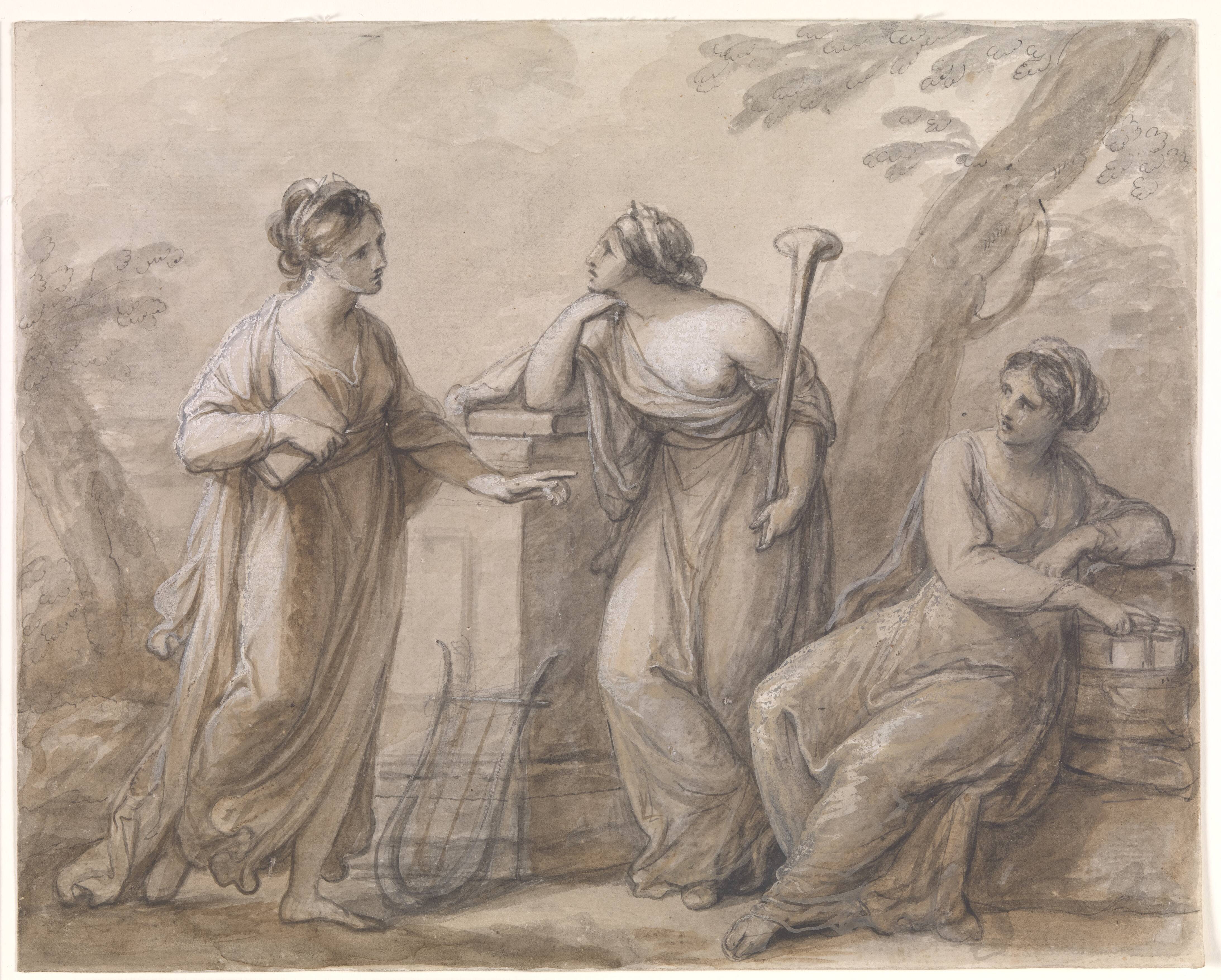 Three muses in conversation