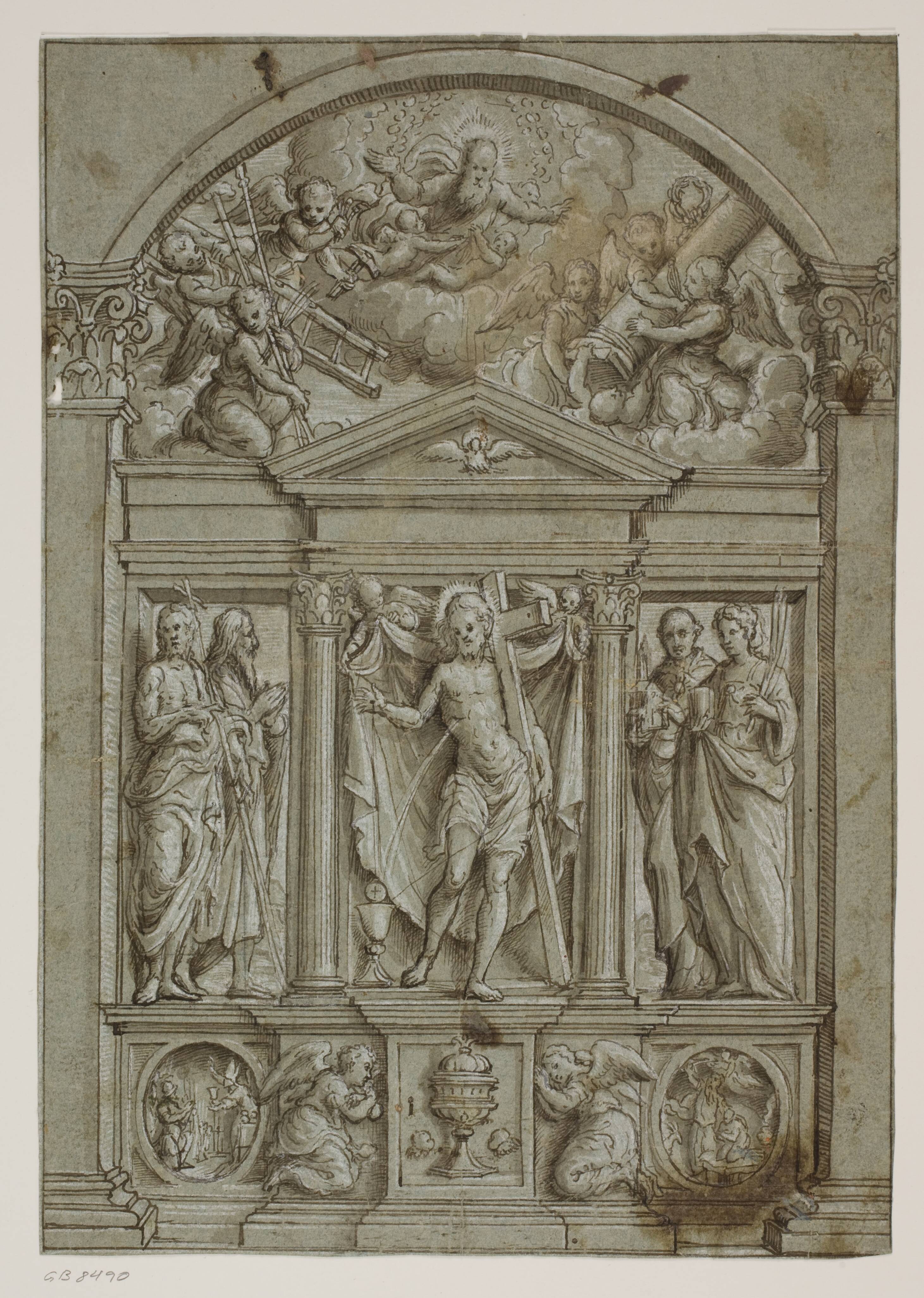 Design for an elaborate wall above a tabernacle