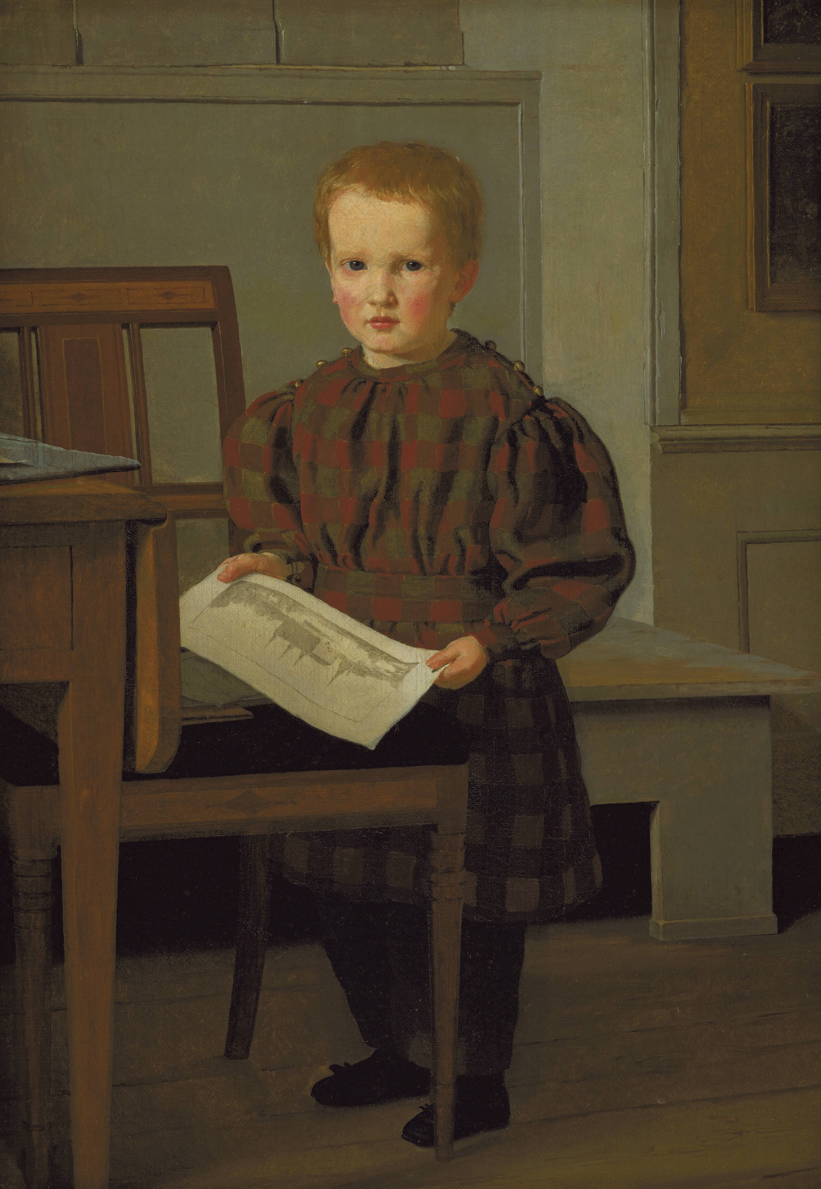 The Painter C.W. Eckersberg's Son Julius in his Fathers Studio