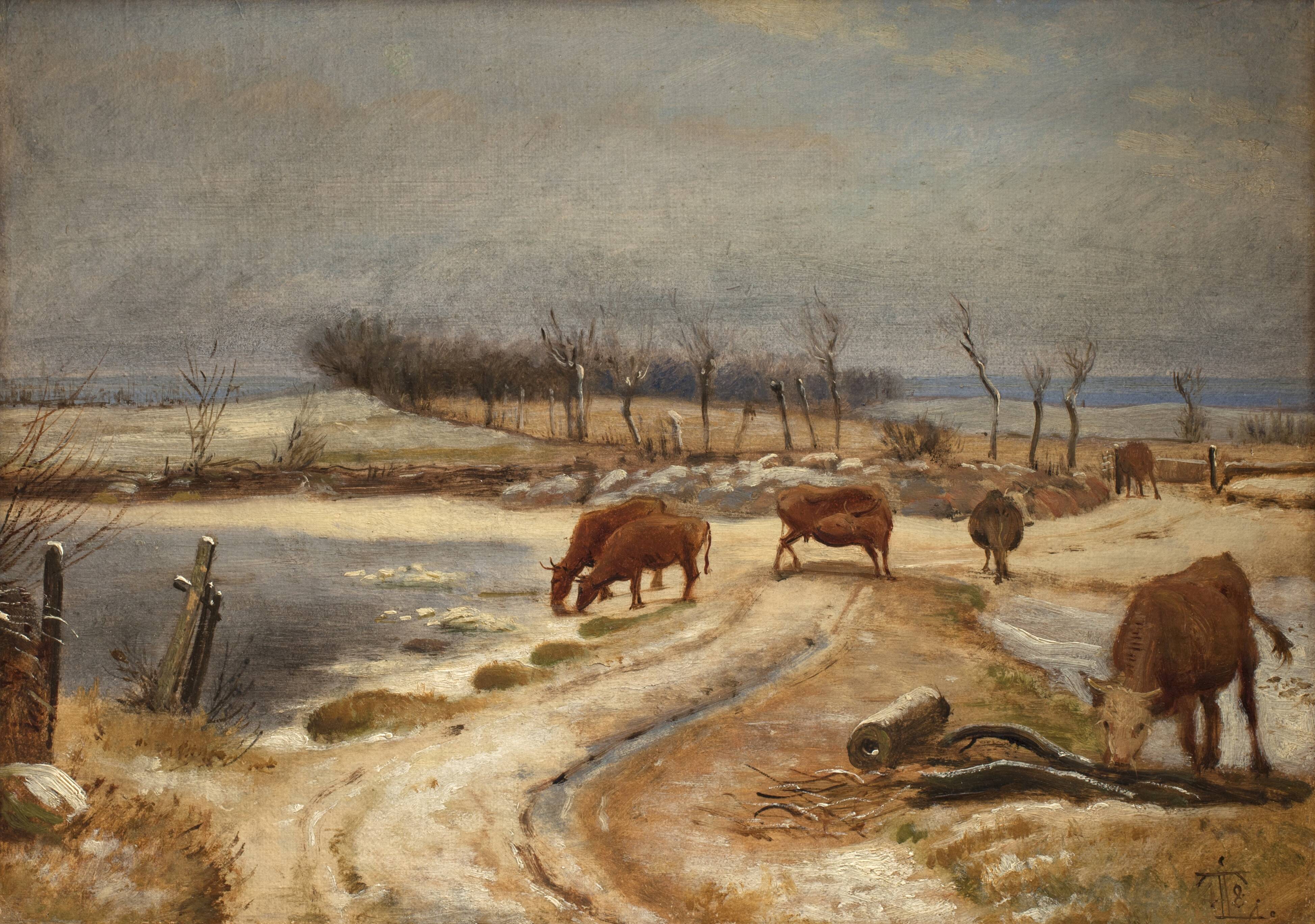 Watering the Cattle on a Winter's Day