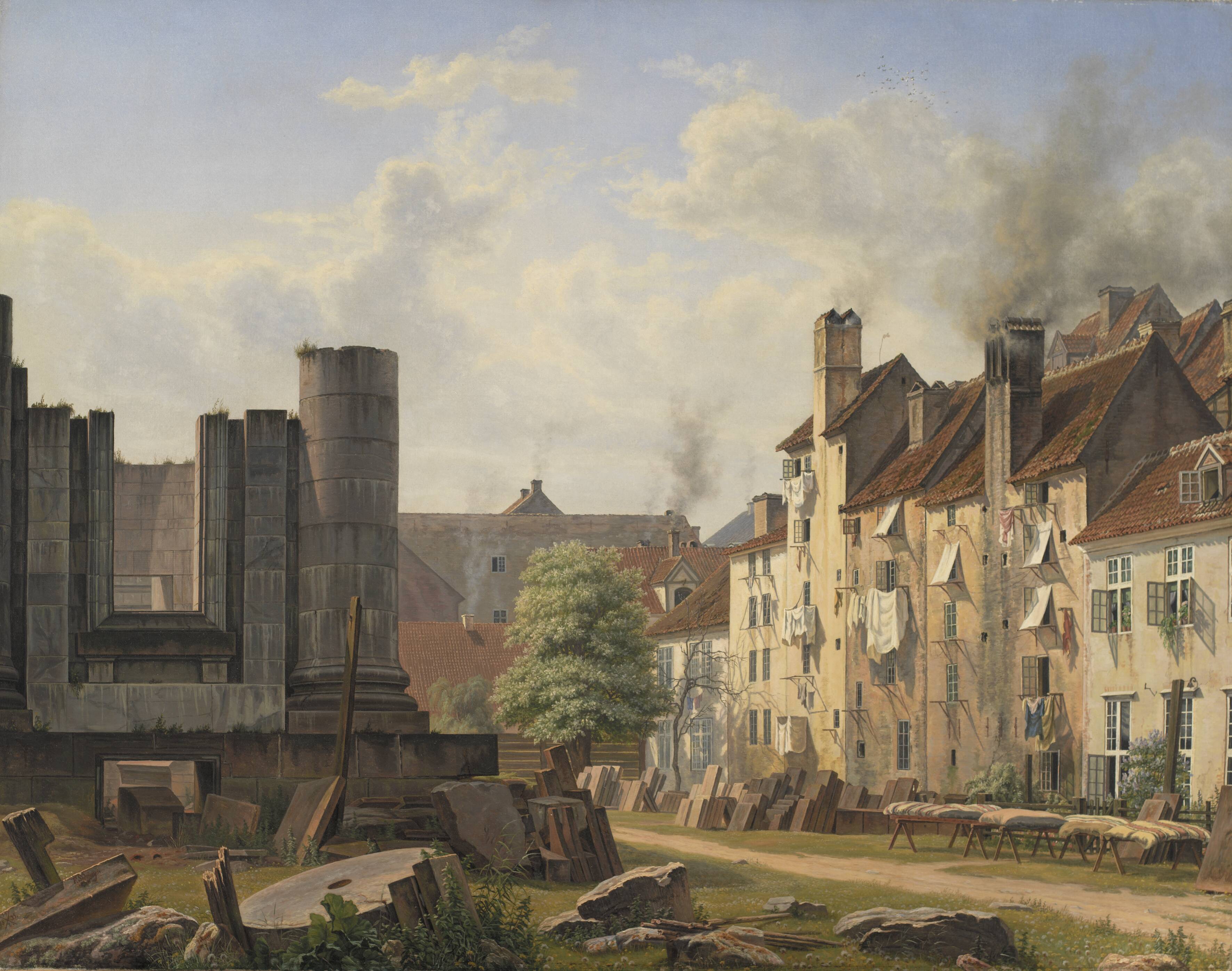 View of the Marble Square with the Ruins of the Uncompleted Frederik's Church