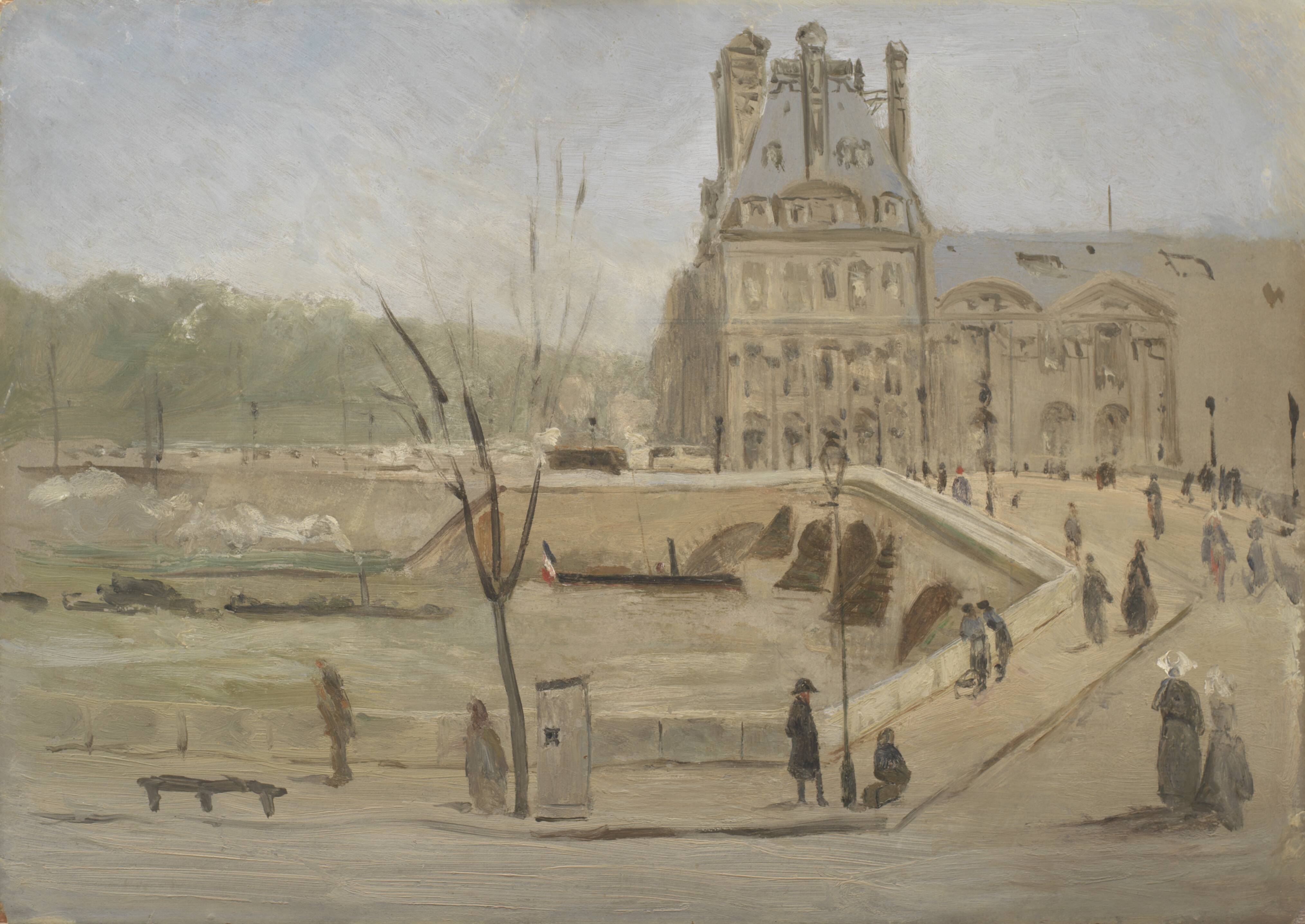 Pont Royal in Paris. Sketch