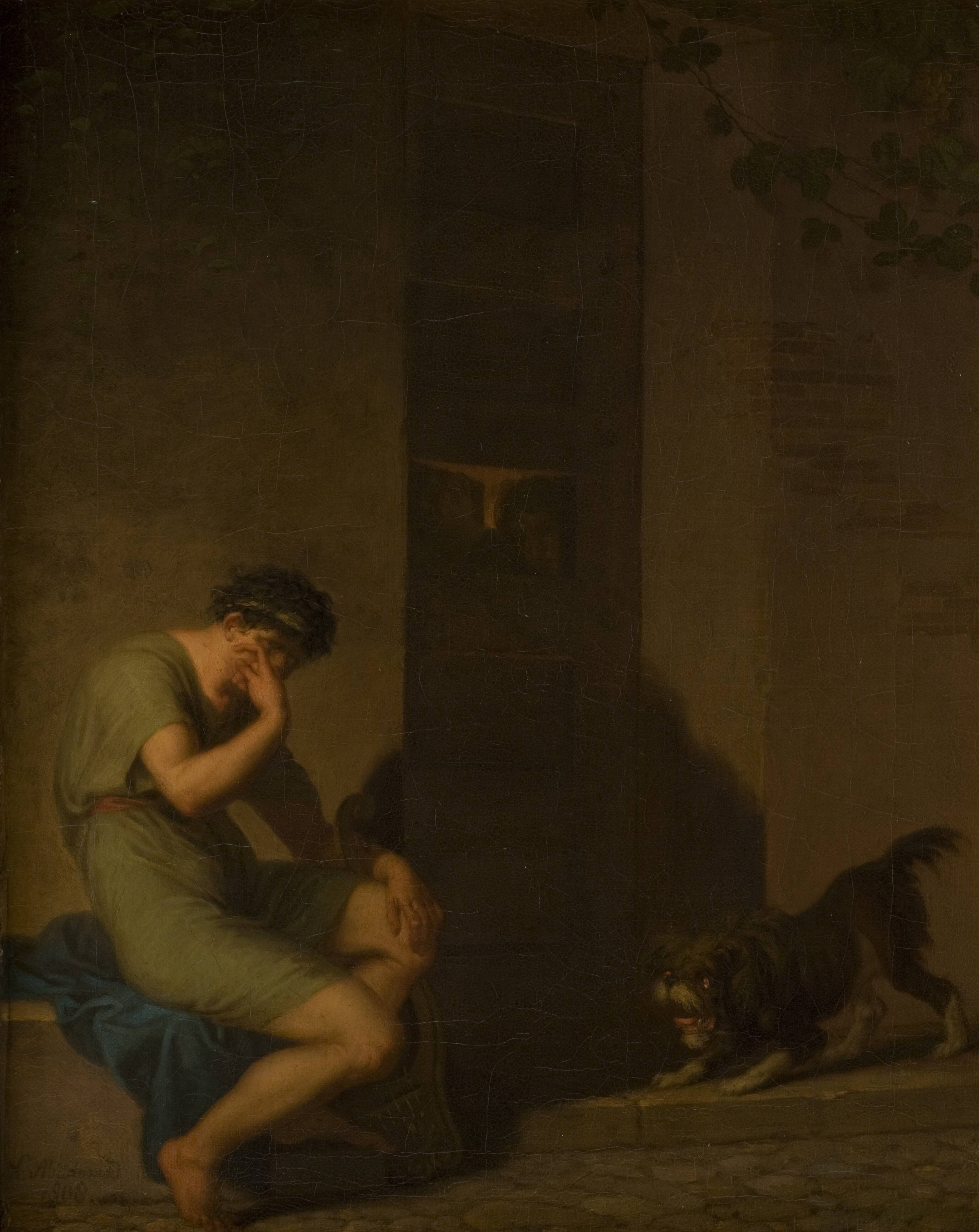 Tibullus Lamenting outside the Door of his Beloved