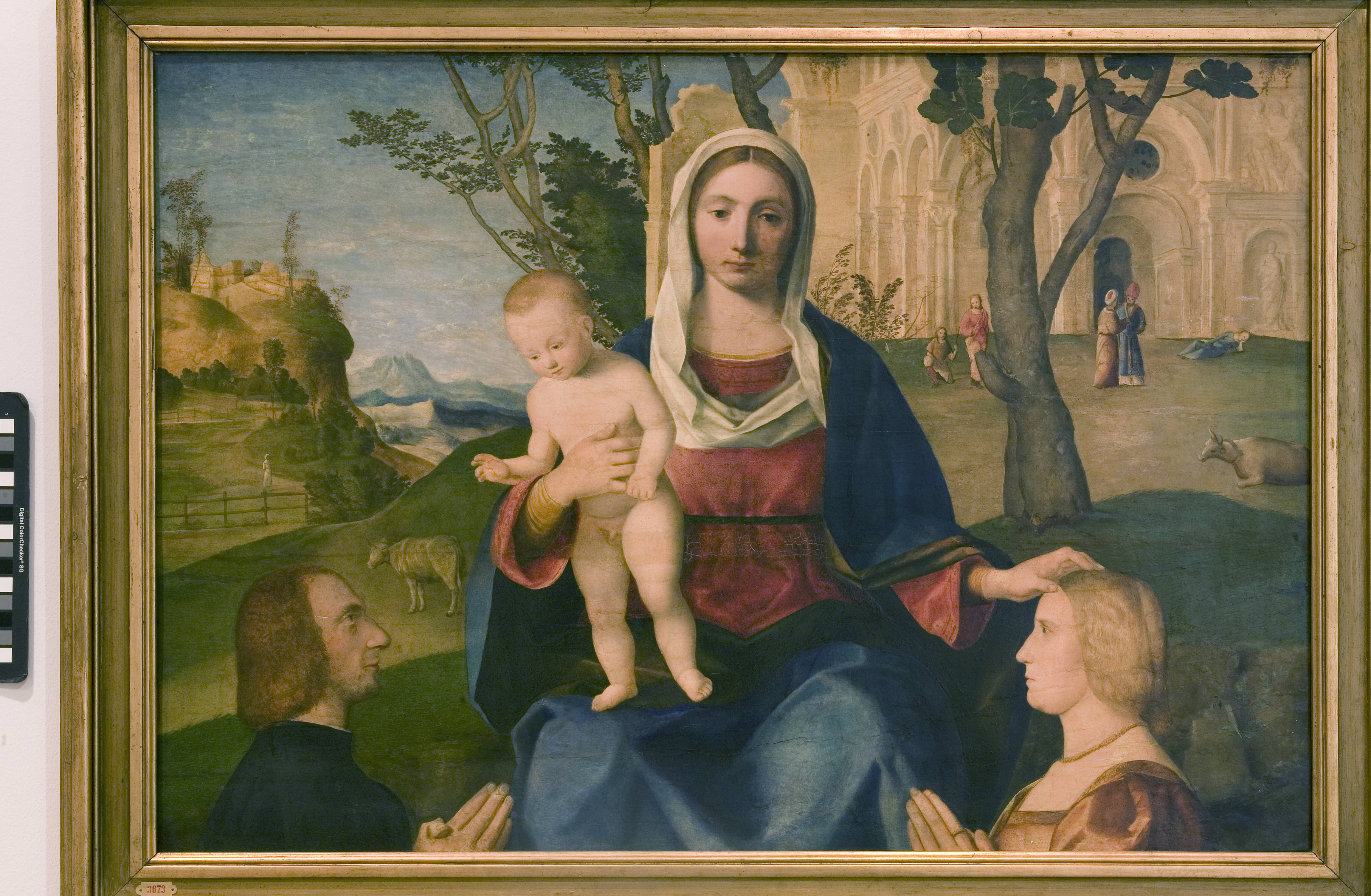 The Virgin and Child with a Male and a Female Donor