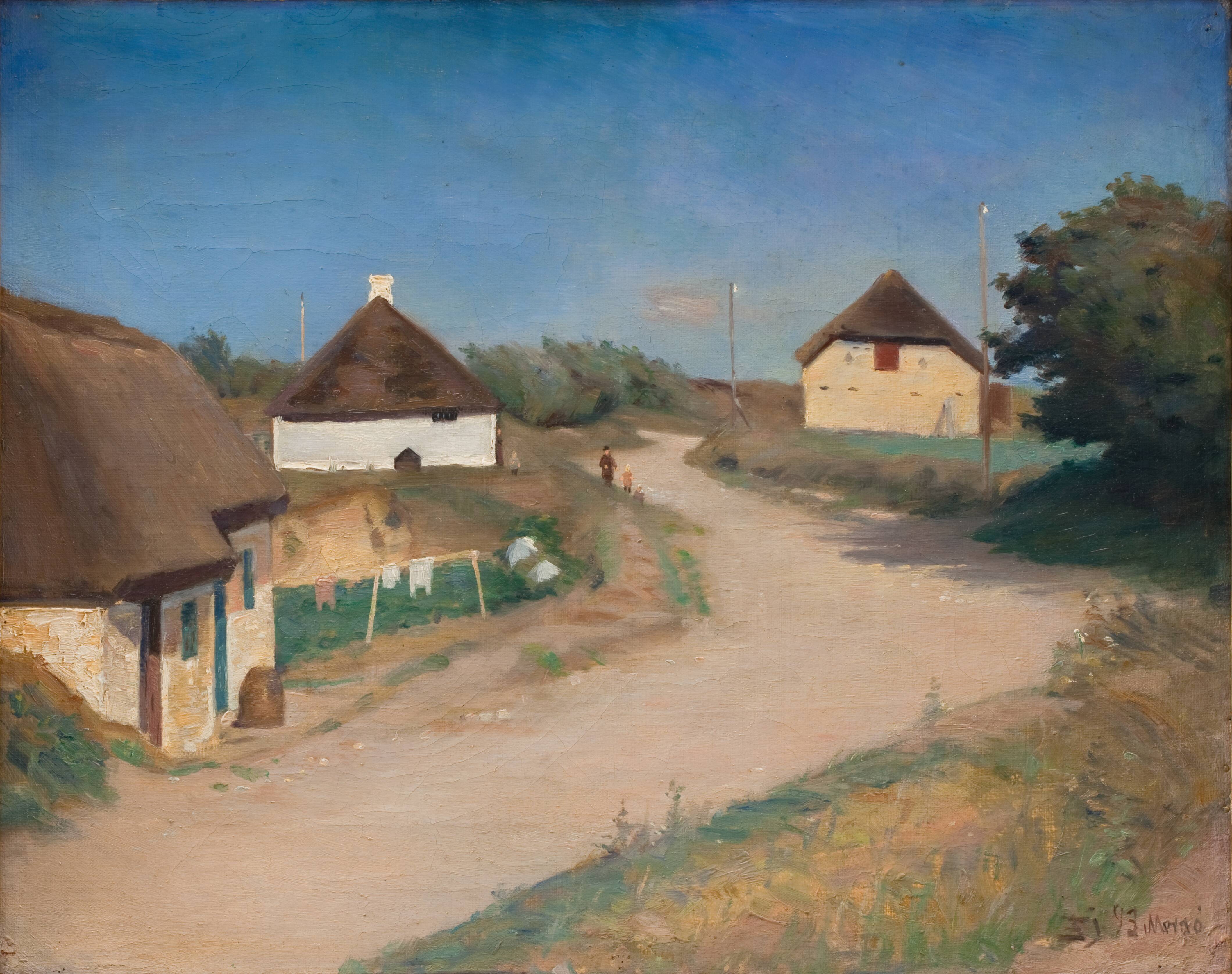 Houses Alongside a Road in Morsø, Jutland