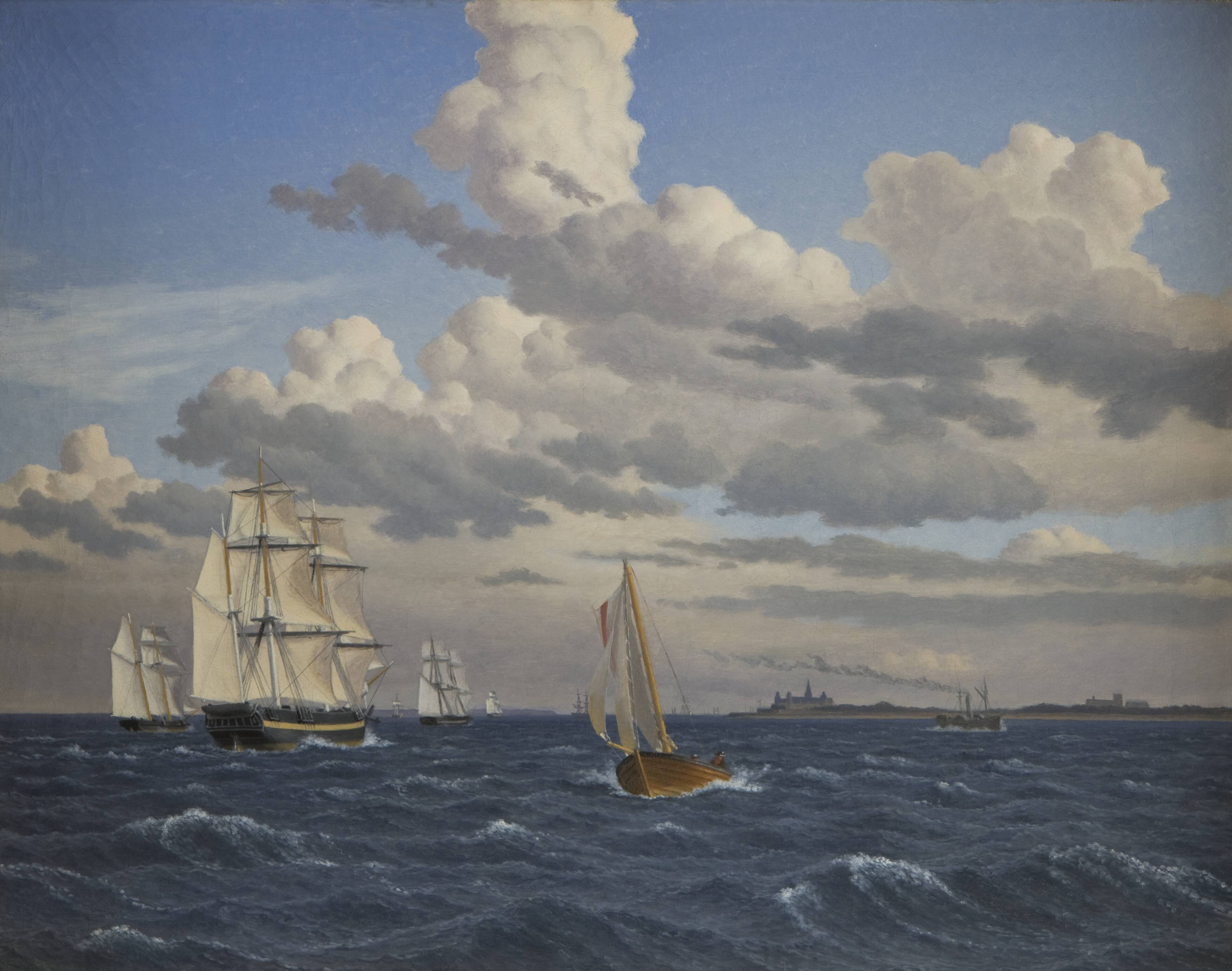 Ships in the Sound North of Kronborg Castle, Elsinore