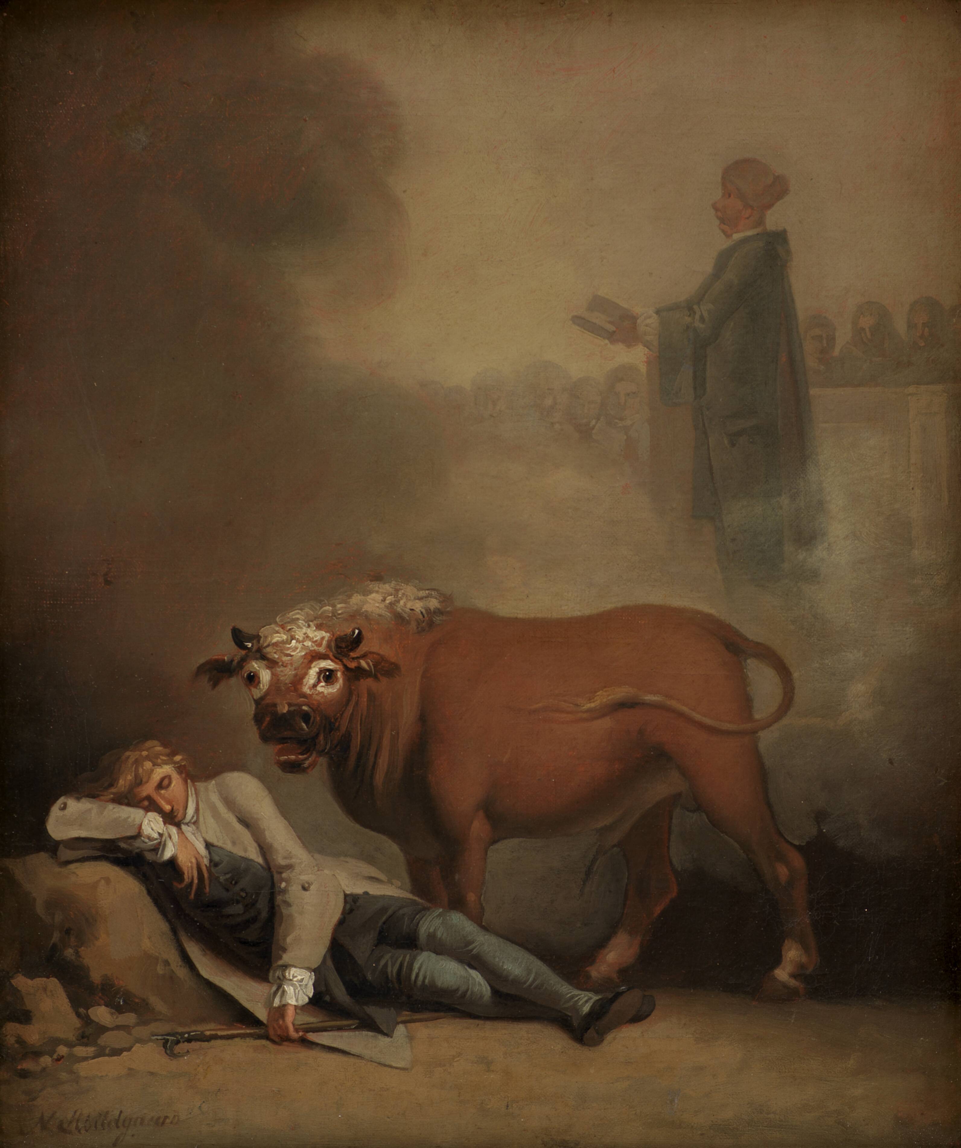 Niels Klim thinks he hears the Deacon when he is awakened by a Bull