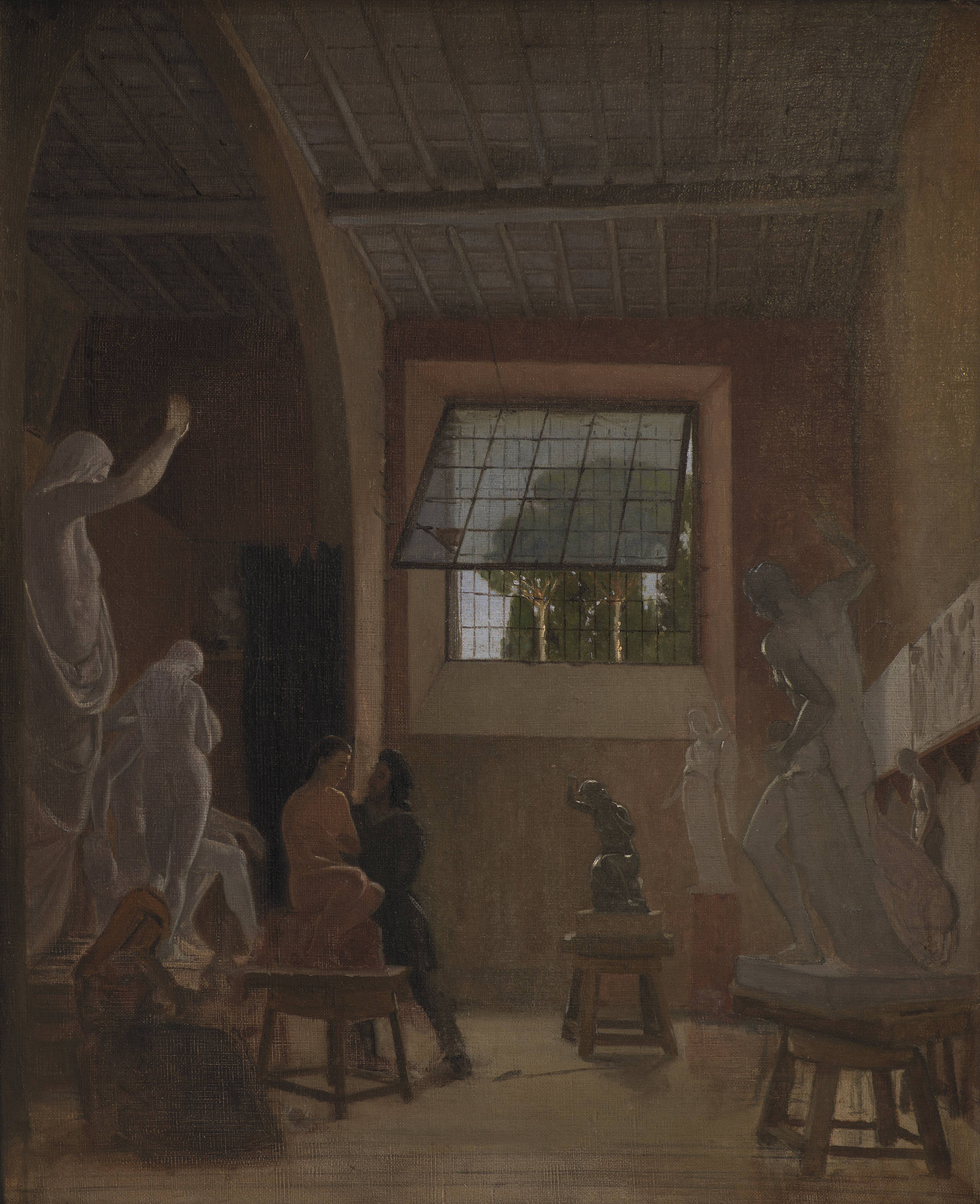The Sculptor Jens Adolph Jerichau in his Studio in Rome