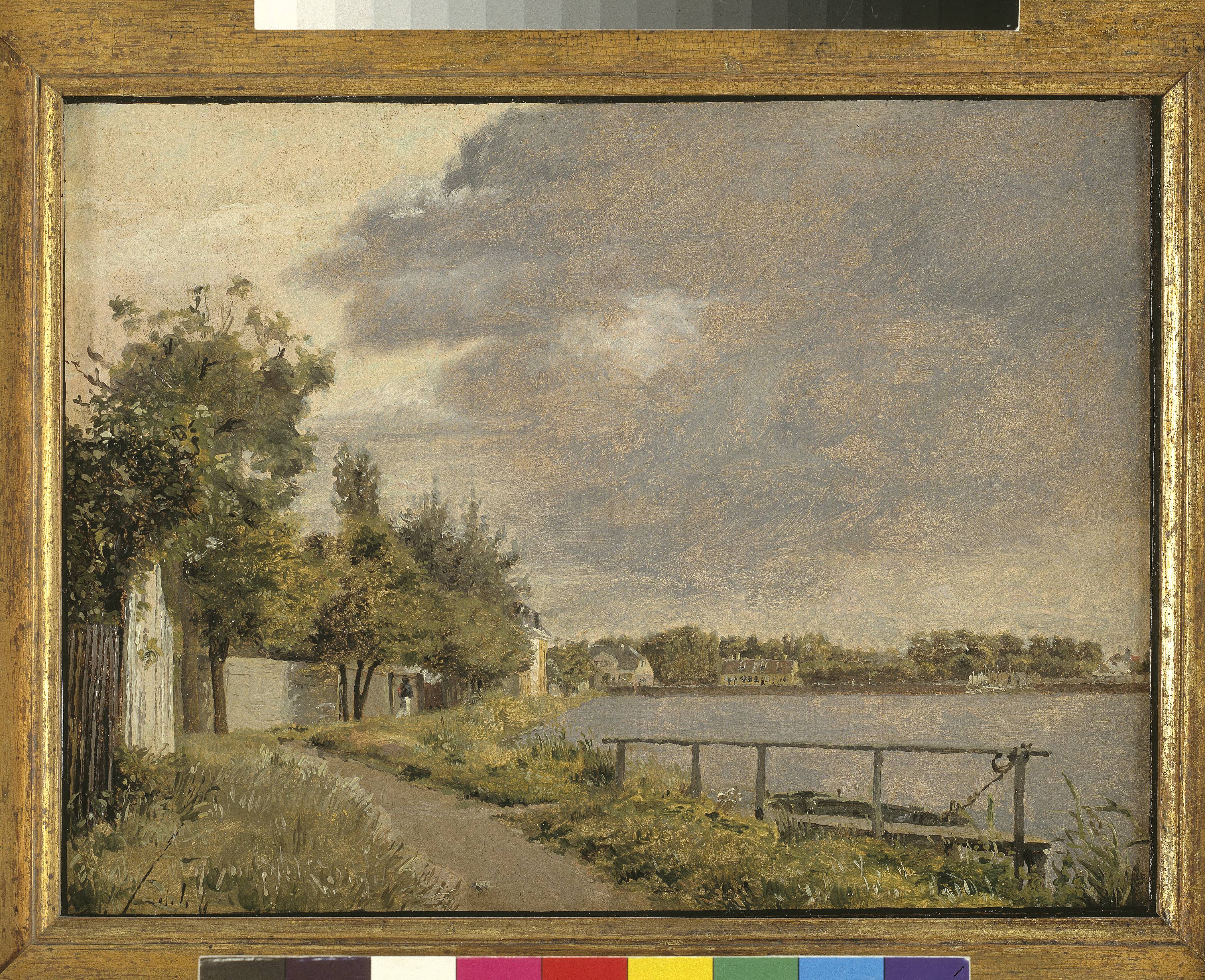 View of Dosseringen near the Suburb Østerbro outside Copenhagen, Cloudy Sky