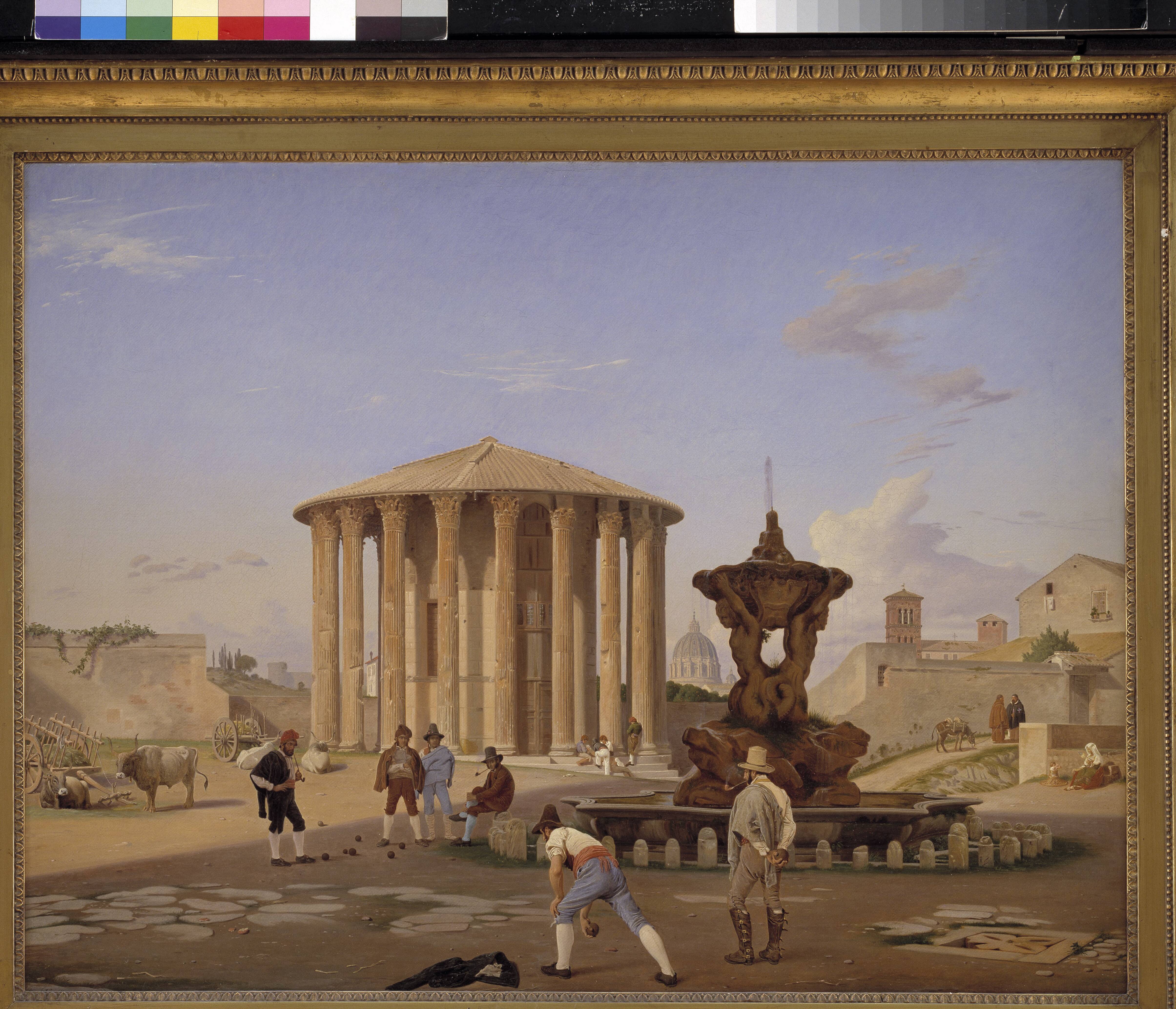 Piazza della Bocca della Verità with the so-called Vesta Temple in Rome