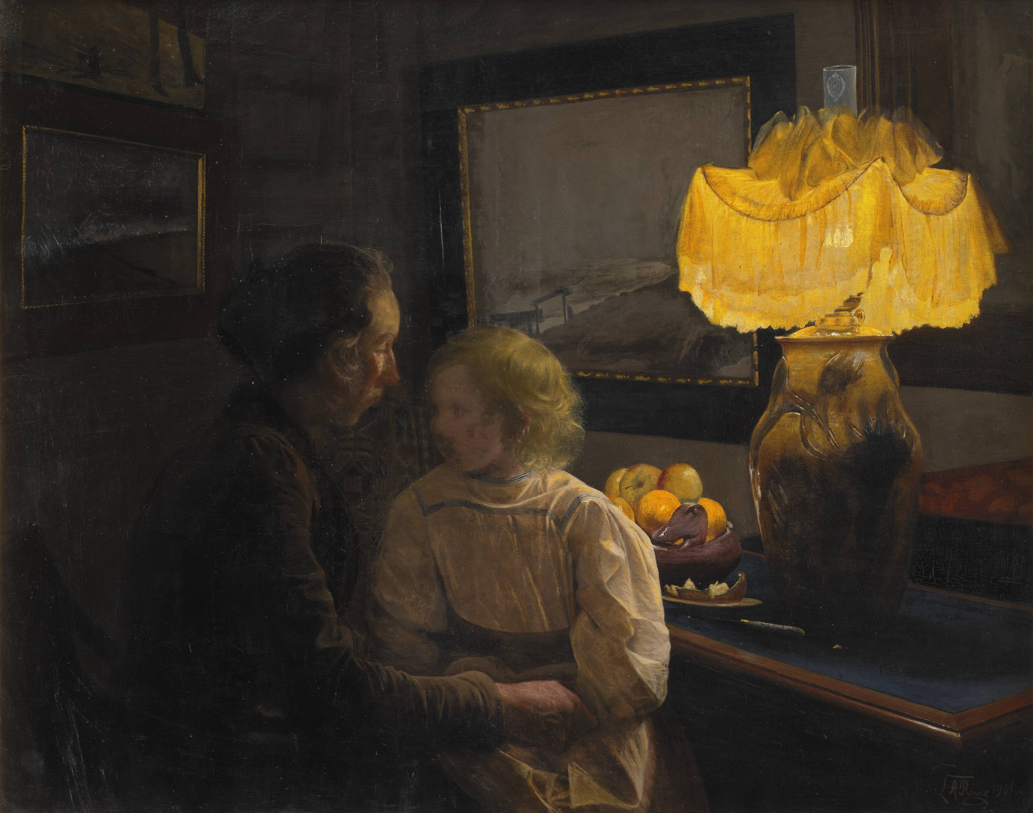 The Artist's Wife and Daughter