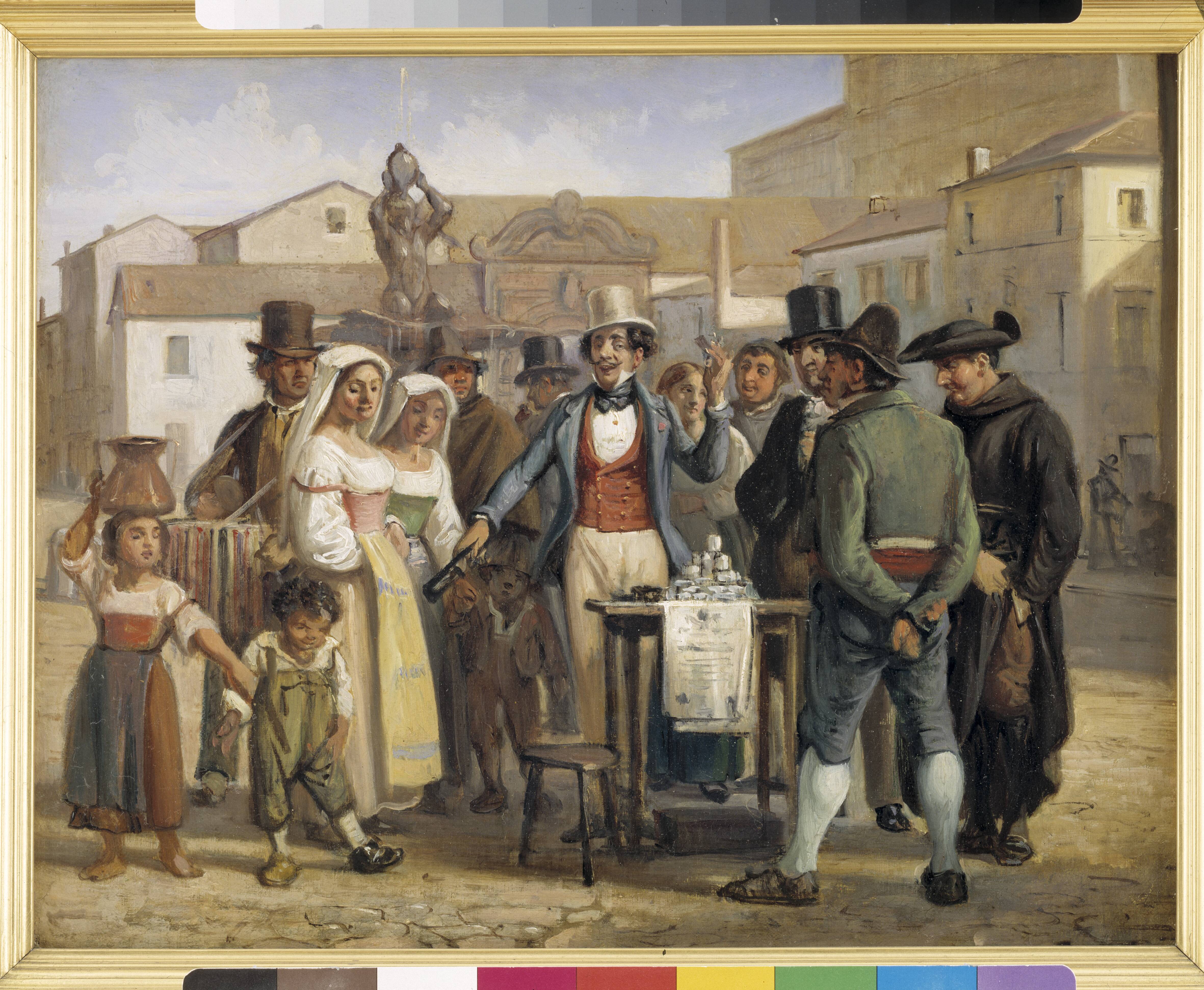 A Charlatan Selling Blacking in the Piazza Barberini in Rome