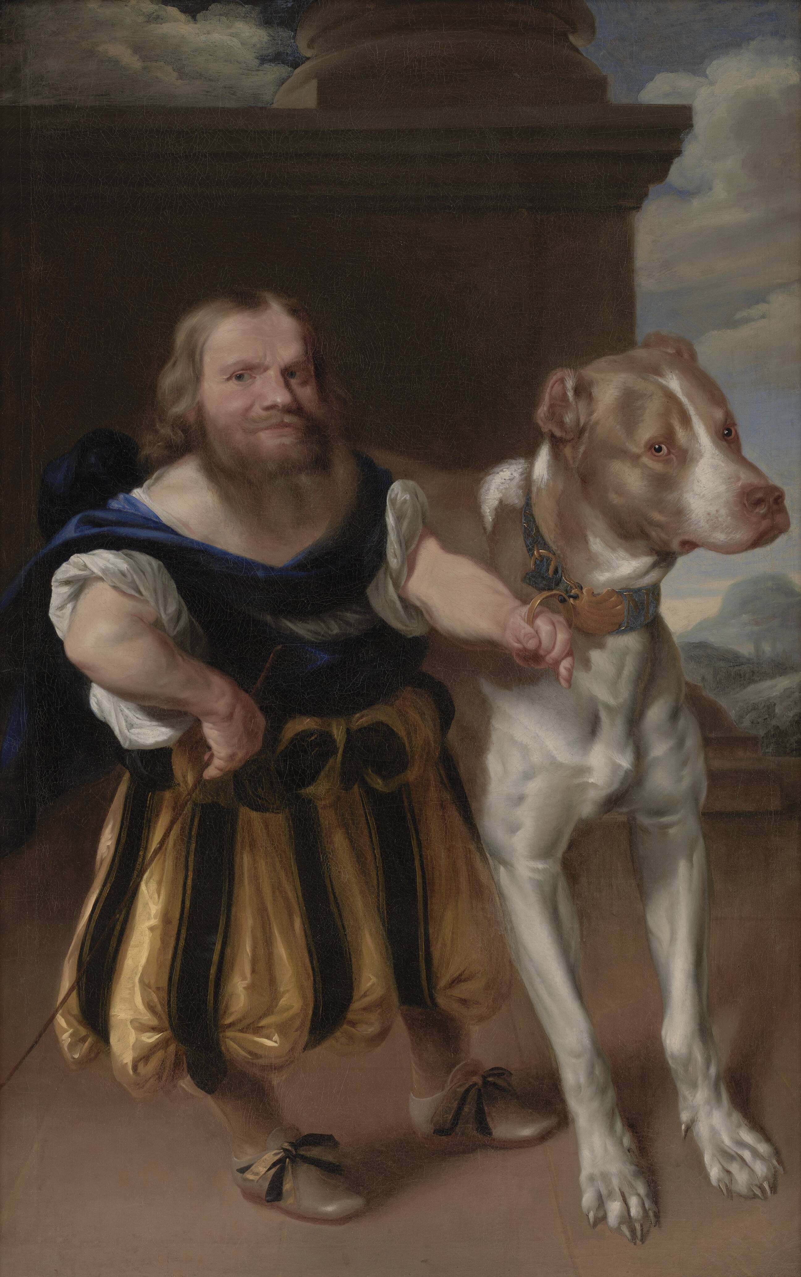 The Elector of Saxony's Italian Dwarf, Giachomo Favorchi with Princess Magdalene Sibylle's Dog, Raro