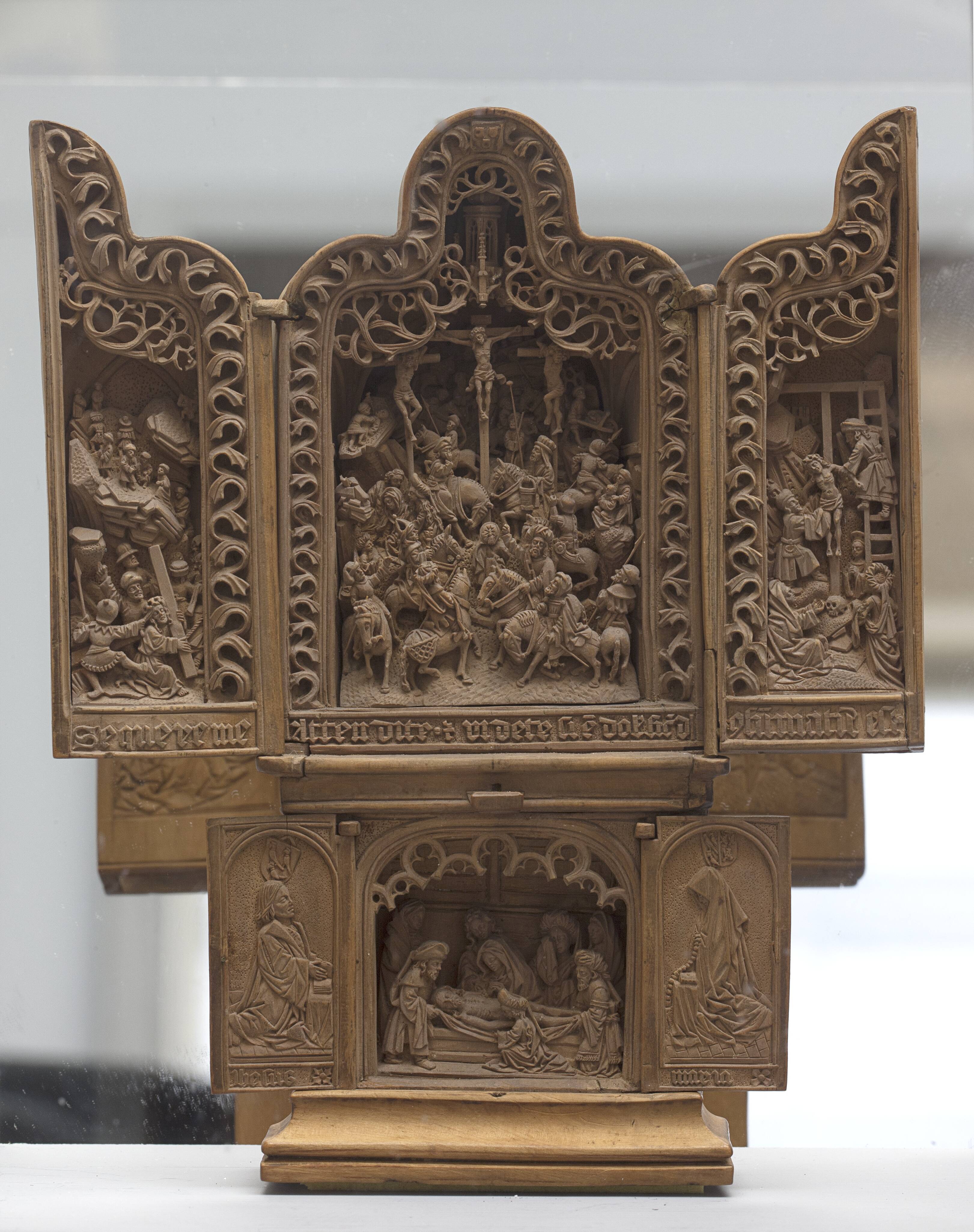 Miniature Altar. Triptych with the Passion of Christ