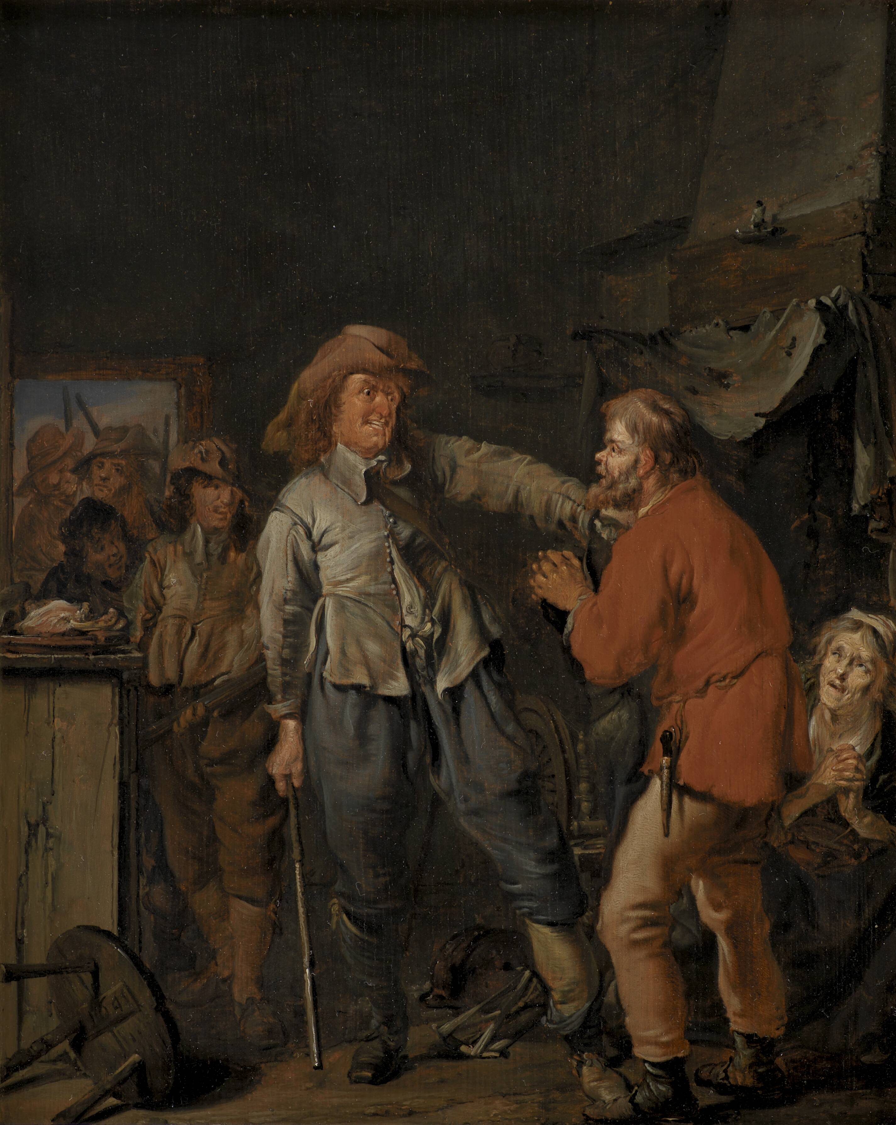 Soldiers Breaking into a Peasant's Cottage