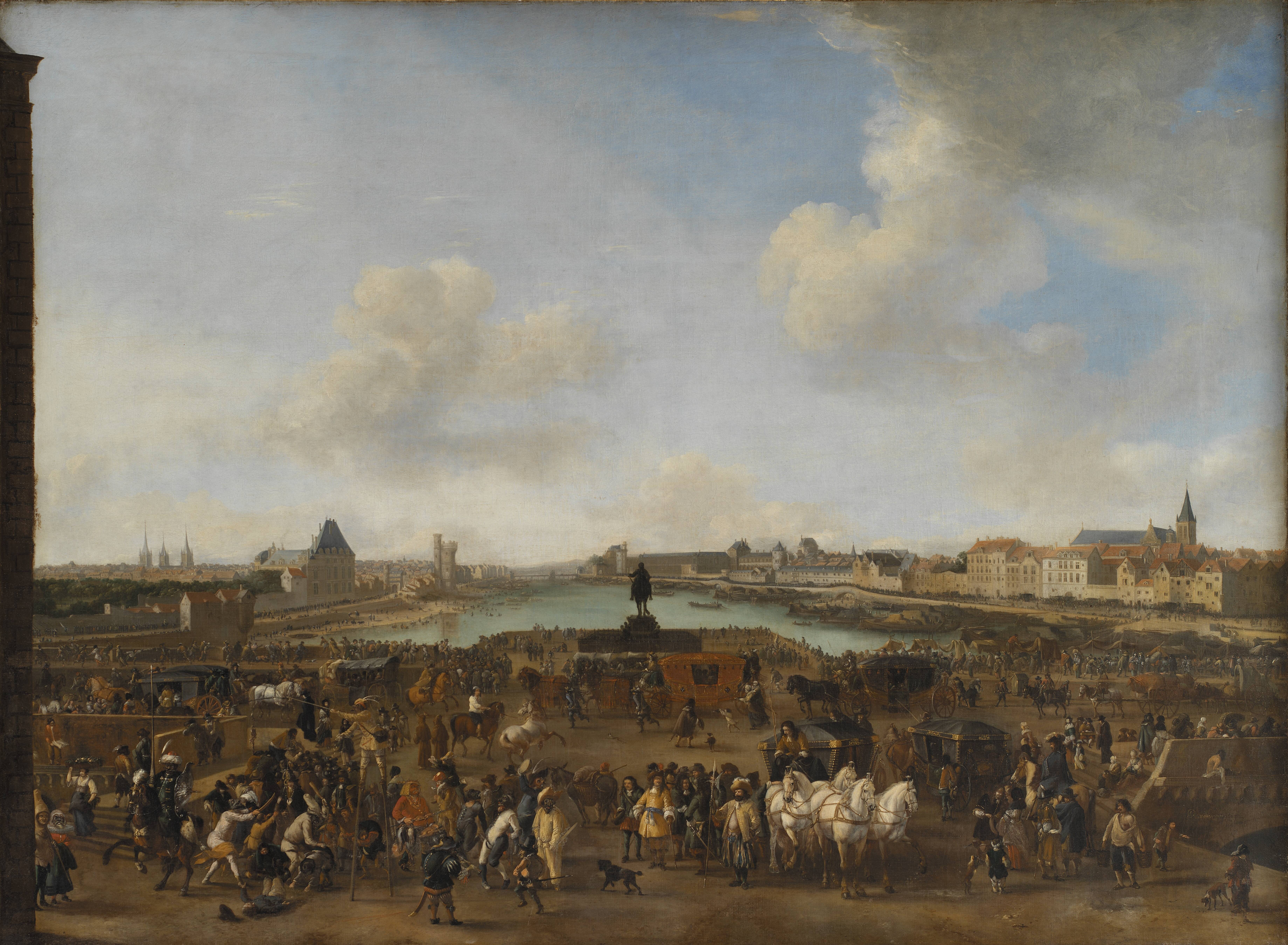 View of Paris seen from the Place Dauphine