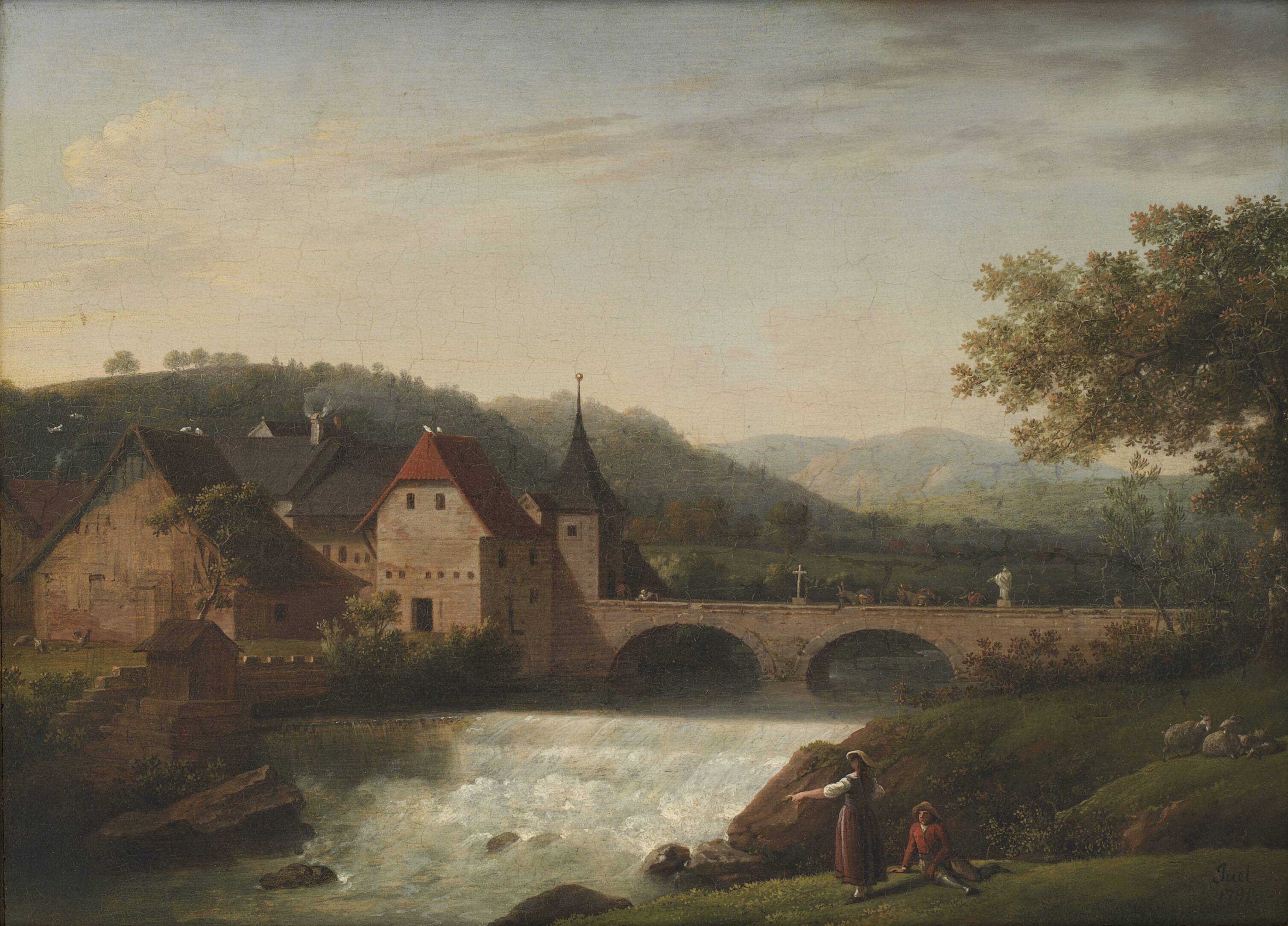 The Bridge and the Waterfall at Dornach, Switzerland