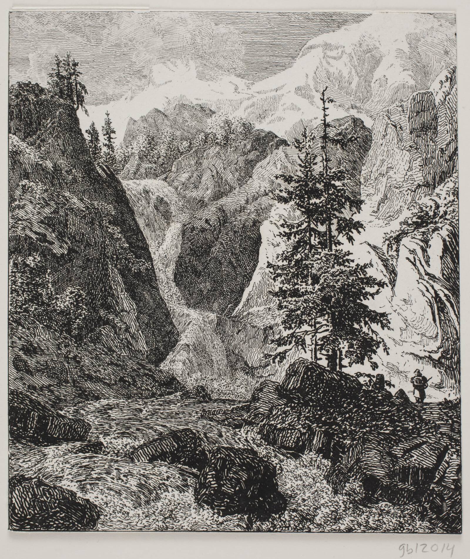 Parti ved Rosenbaum i Schweiz, Hermann Carmiencke, 1810-1867
