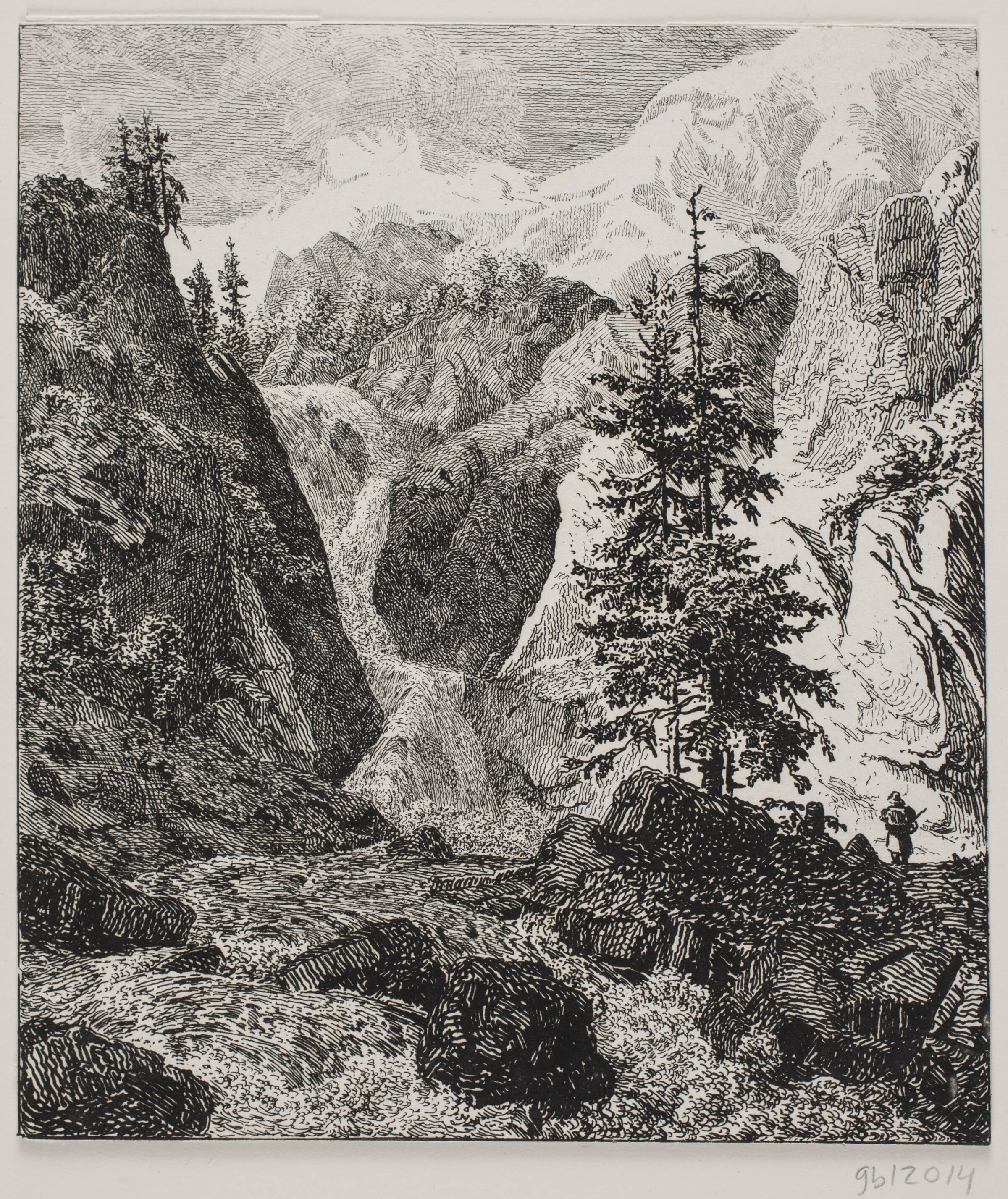 Parti ved Rosenbaum i Schweiz, Hermann Carmiencke, 1810-1867