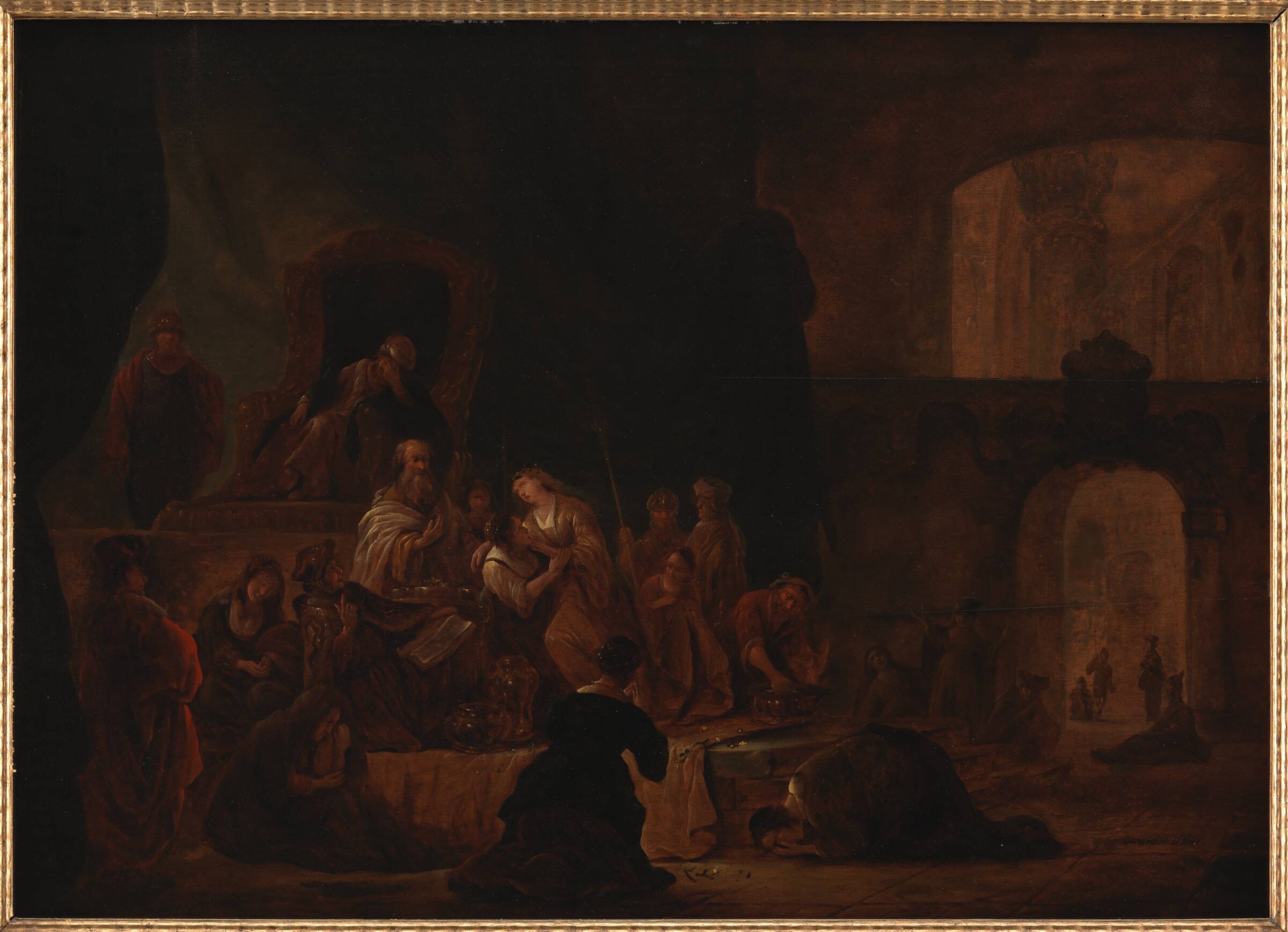 Jeftas datter føres til alteret, Gerrit de Wet, 1640-1674