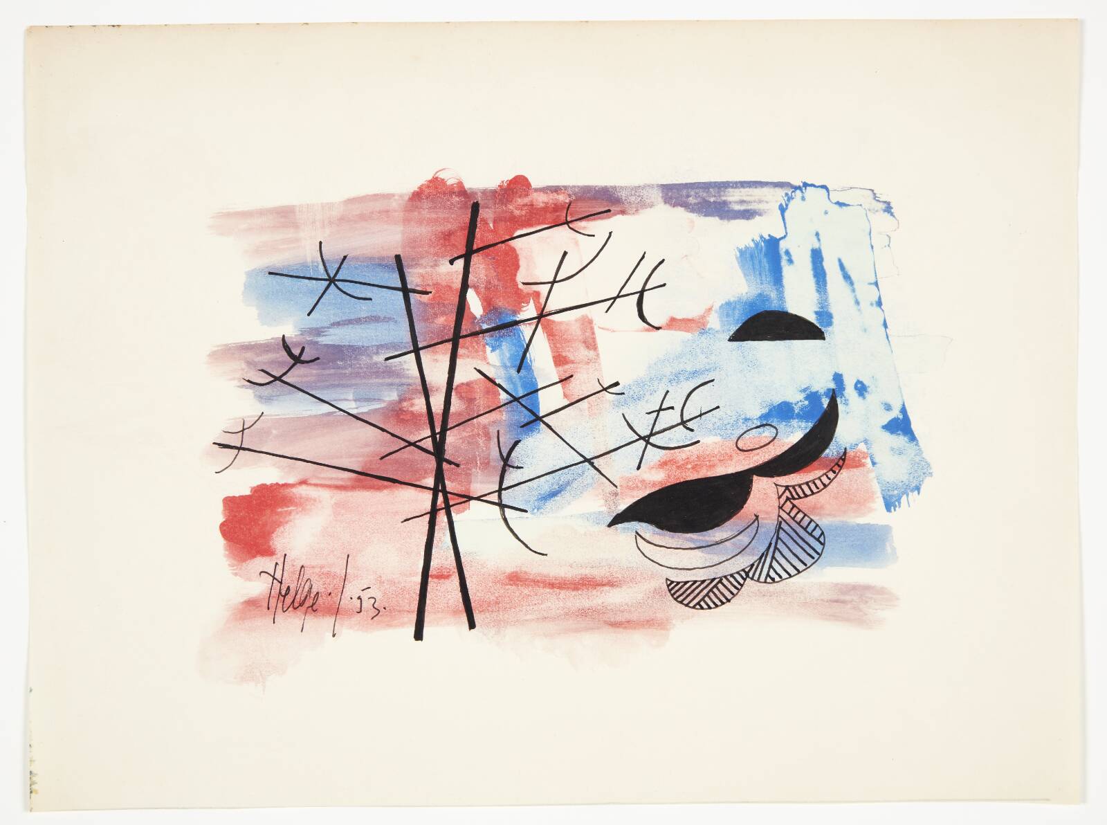 Abstrakt komposition, Helge Jacobsen, 1953