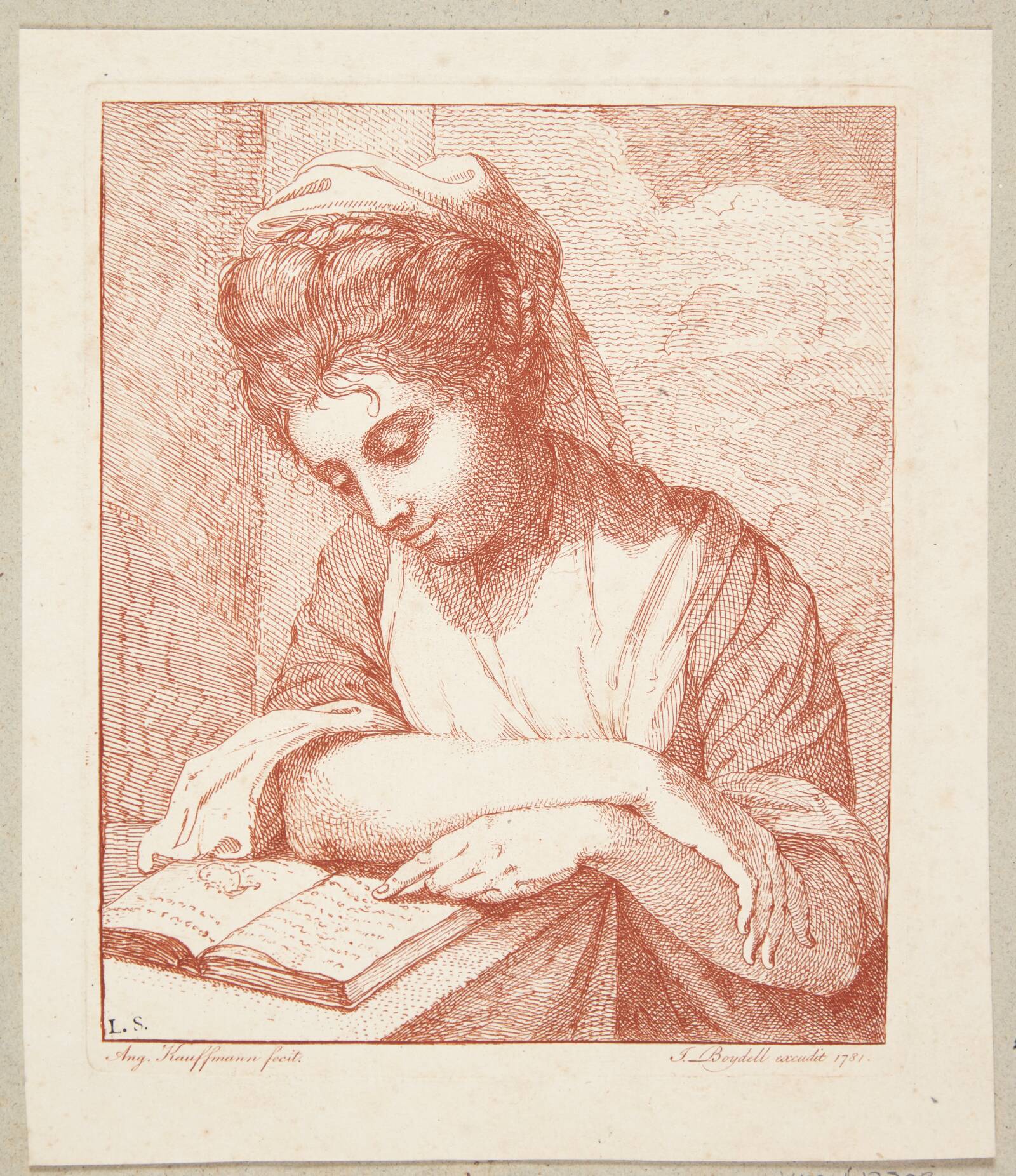 Den læsende pige, Angelica Kauffmann, 1781