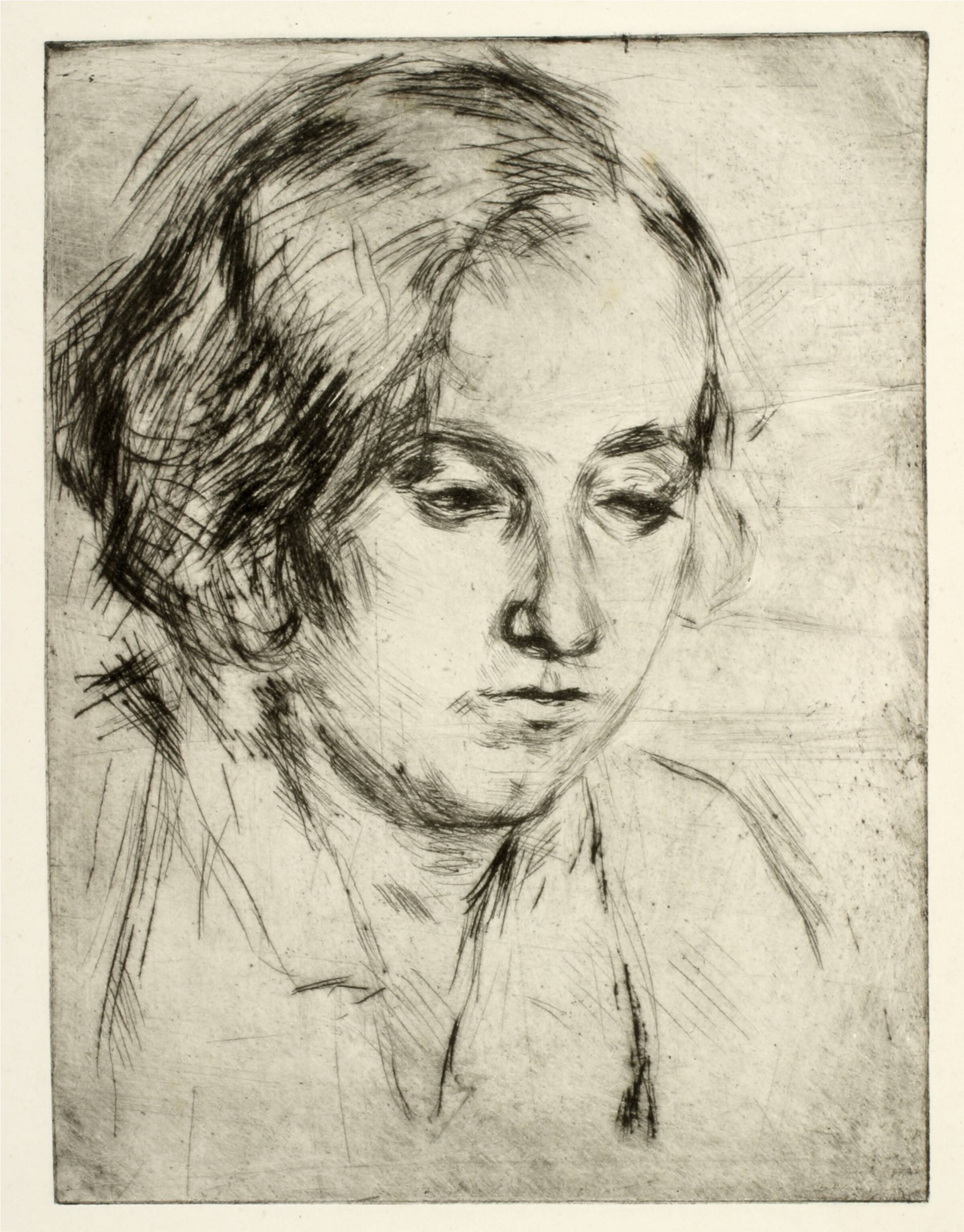 Portræt af kunstnerens søster Ella Wahlgreen Nielsen, Henry Nielsen, 1933