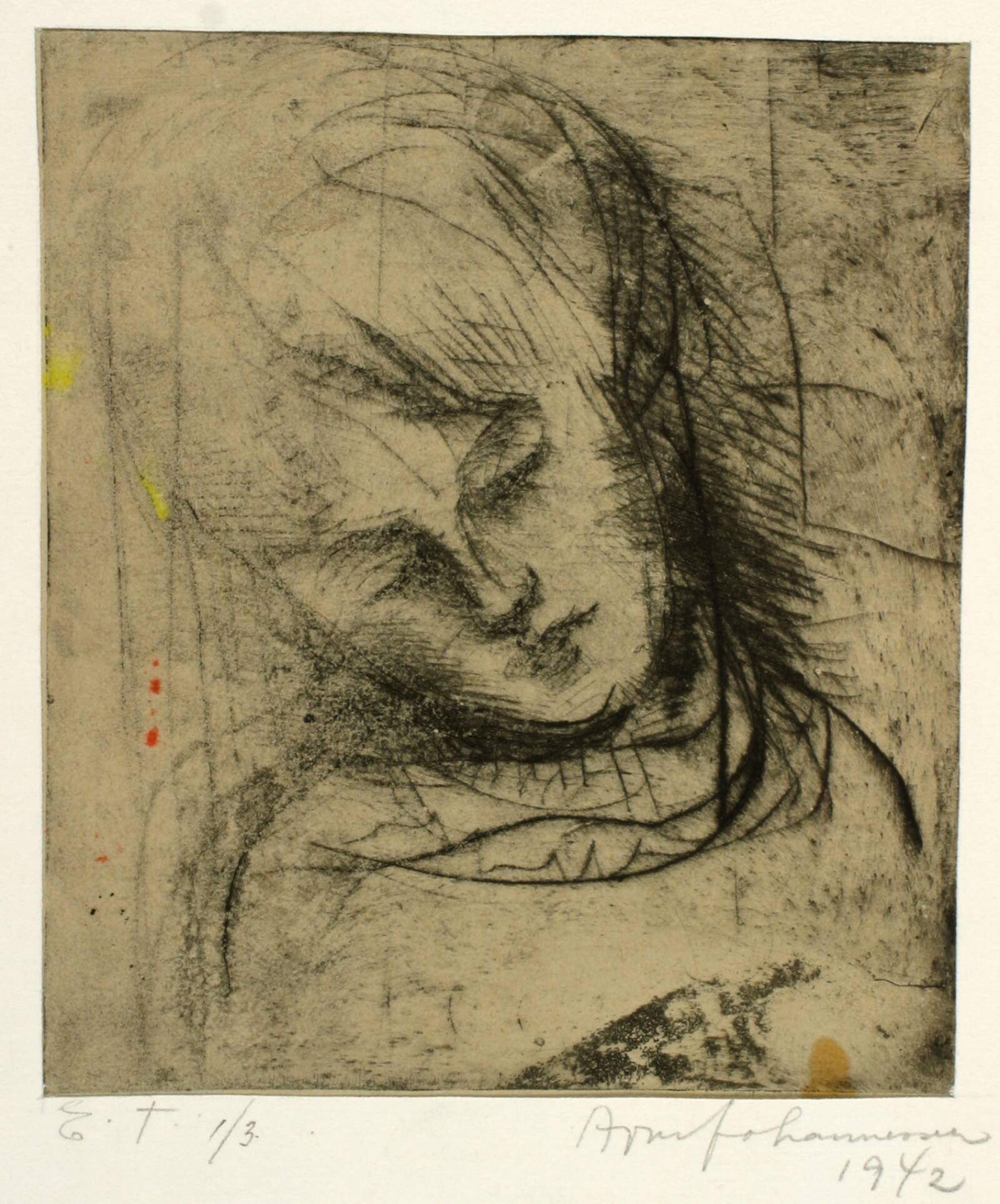 Kvindehoved, Arne Johannessen, 1942