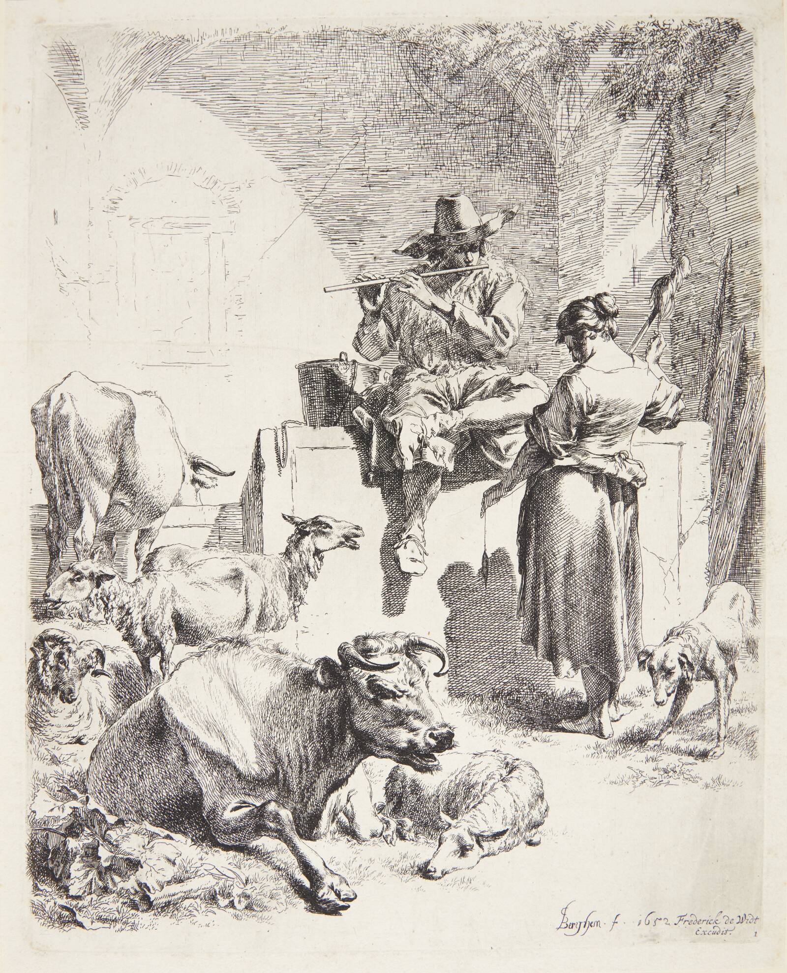 Maler stående ved staffeli, Aksel Jørgensen, 1953