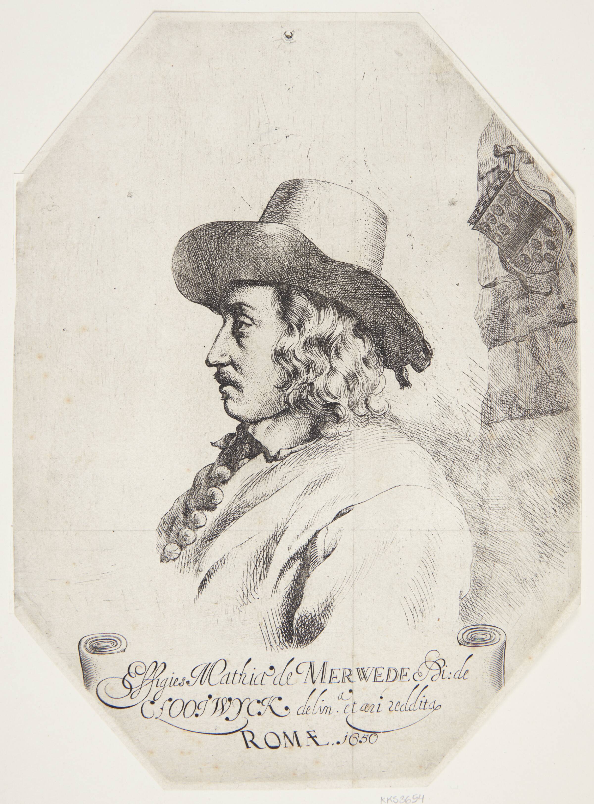 Portræt af Mathias de Merwede, Jan Gerritsz van Bronchorst, 1650