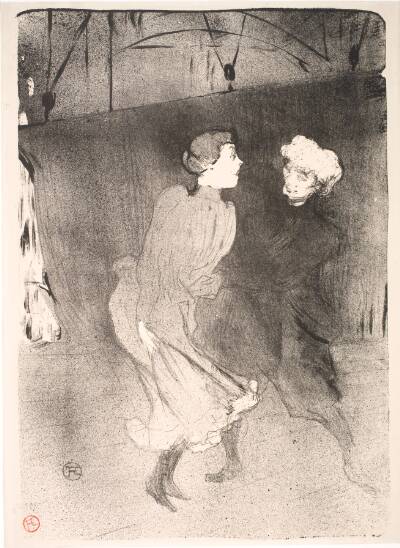 Répétition Générale aux Folies Bergère, Emilienne d'Alençon et Mariquita