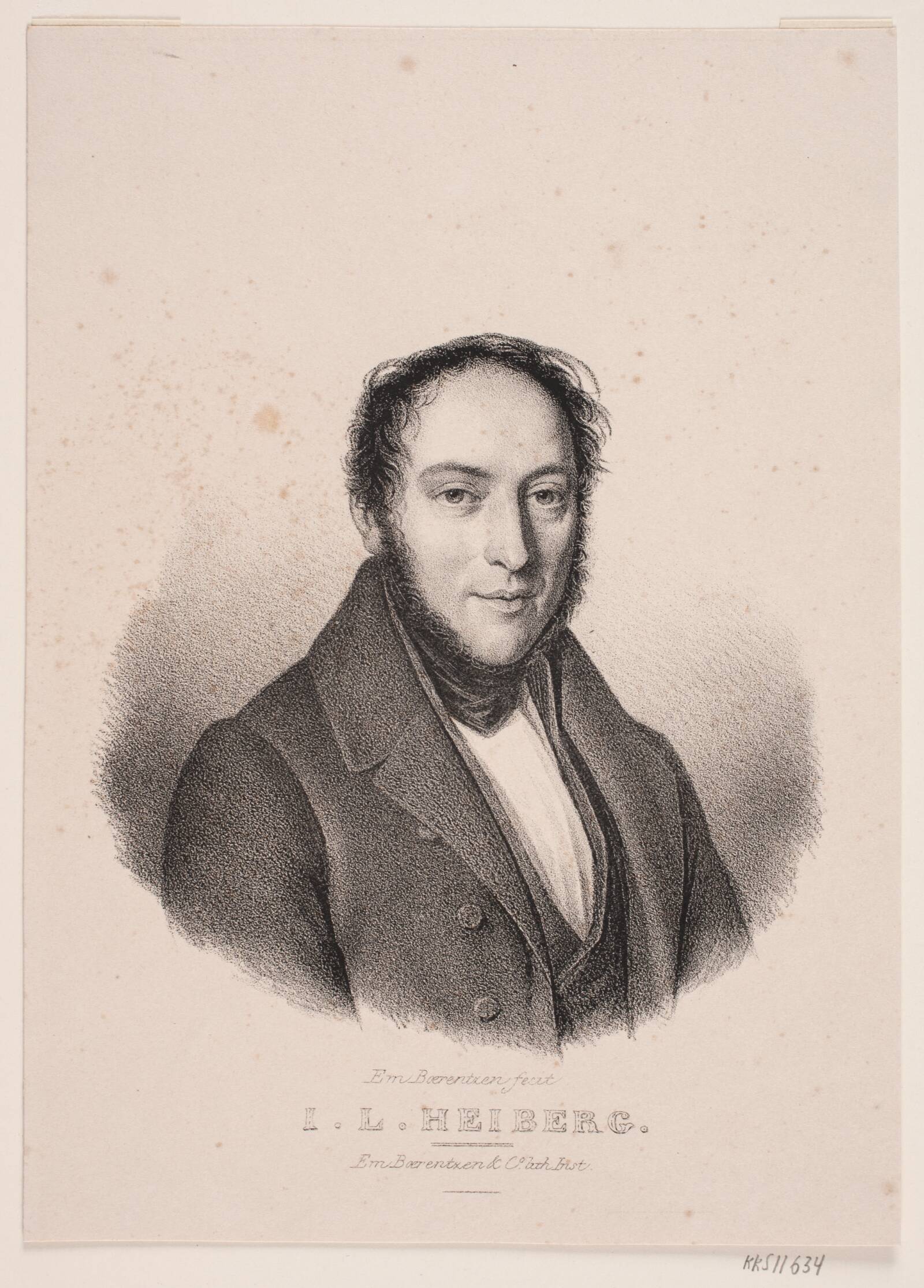 Johan Ludvig Heiberg, Emil Ditlev Bærentzen, 1838-1842