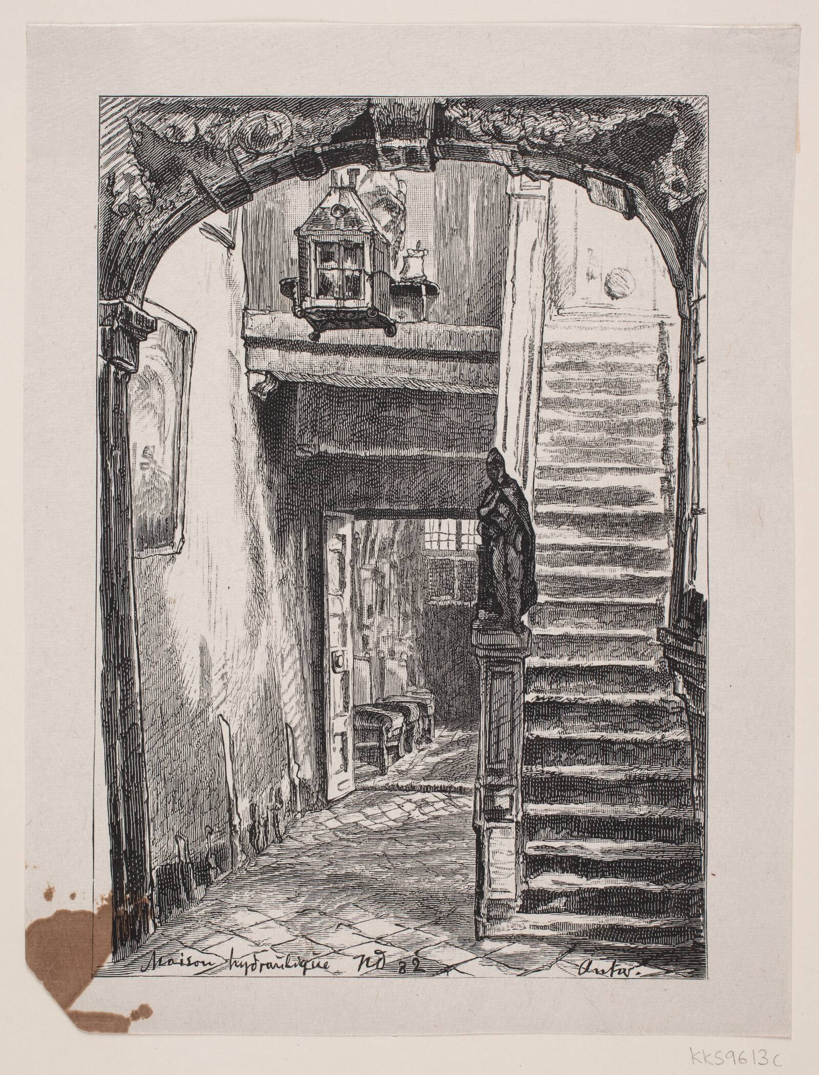 Flamsk Interiør fra det 17. årh, Ubekendt, 1881-1882