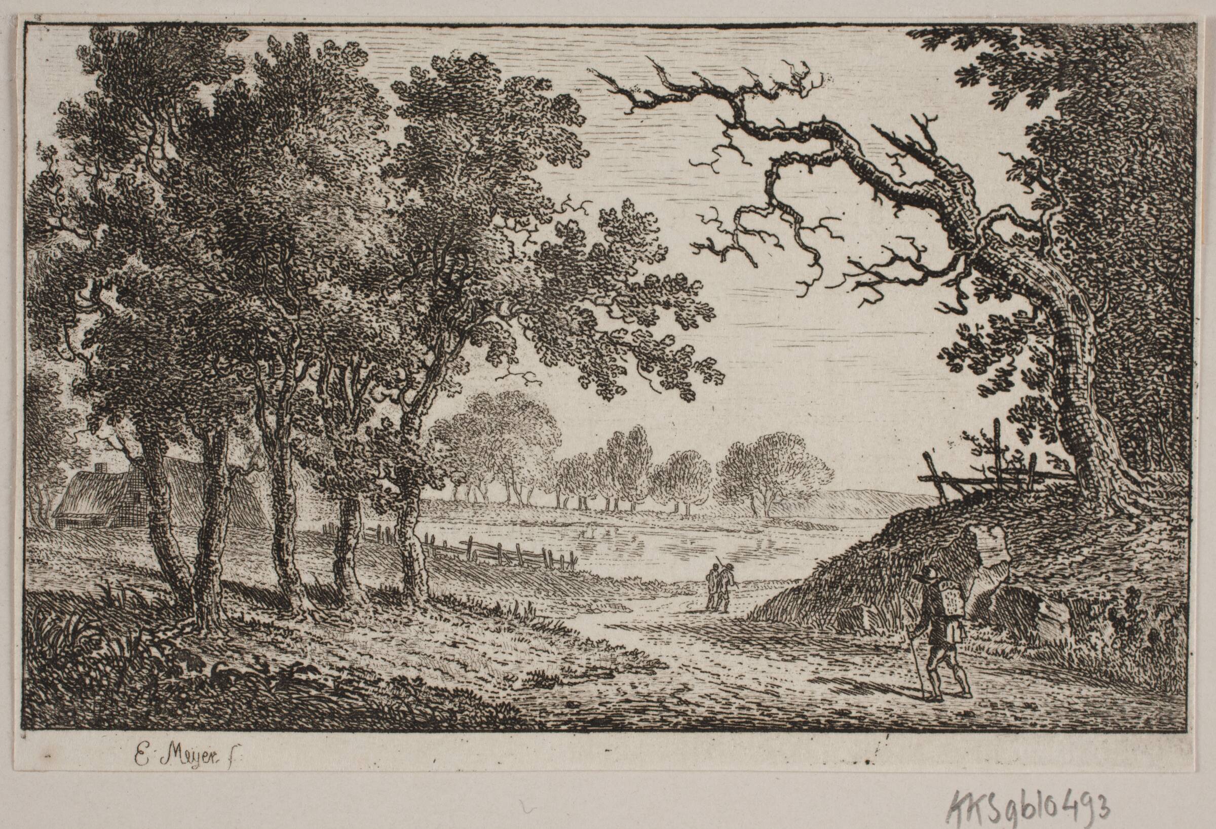 Landskab med en Sø i Baggrunden, Elias Meyer, 1763-1809