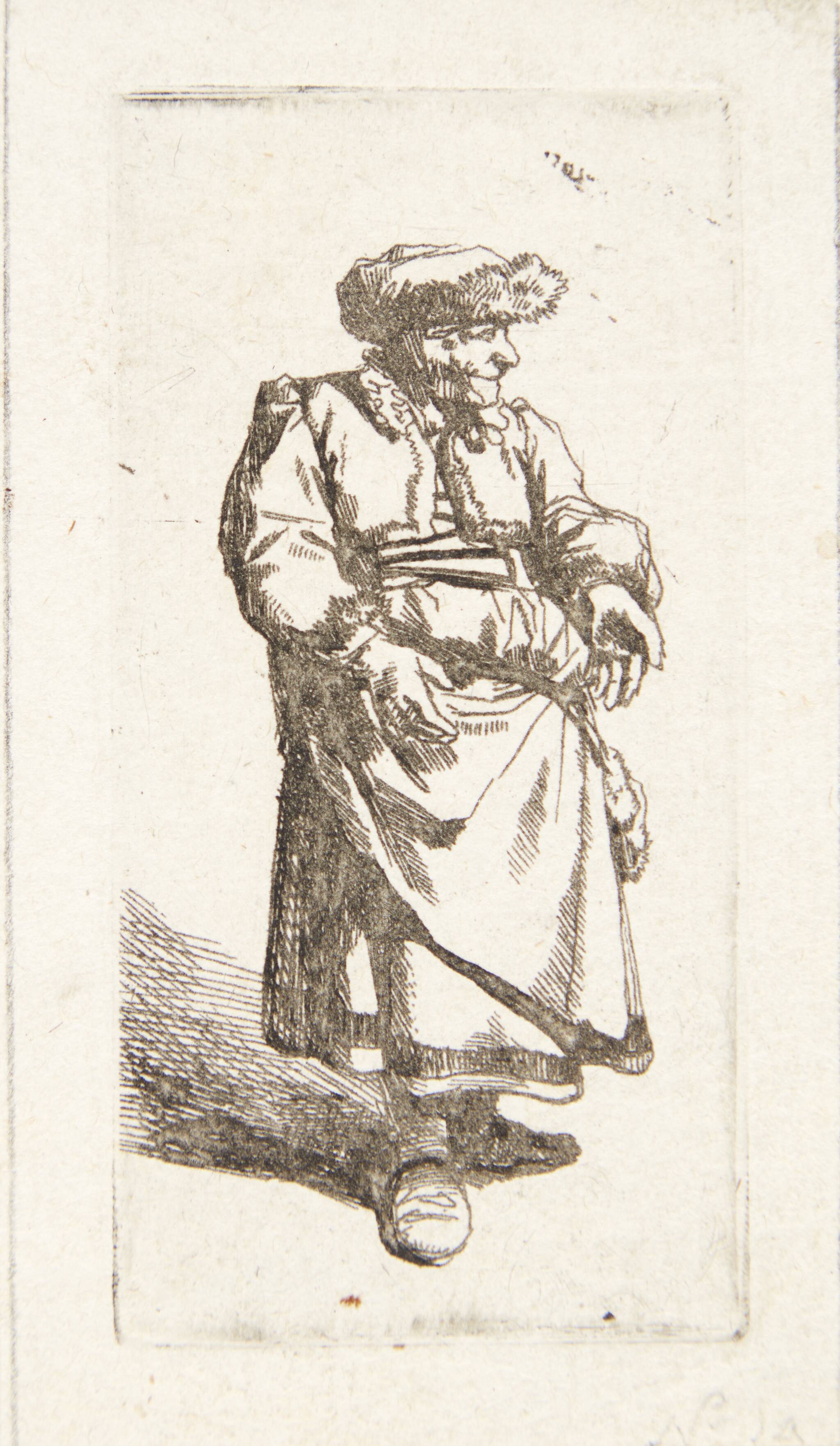 Stående gammel kvinde