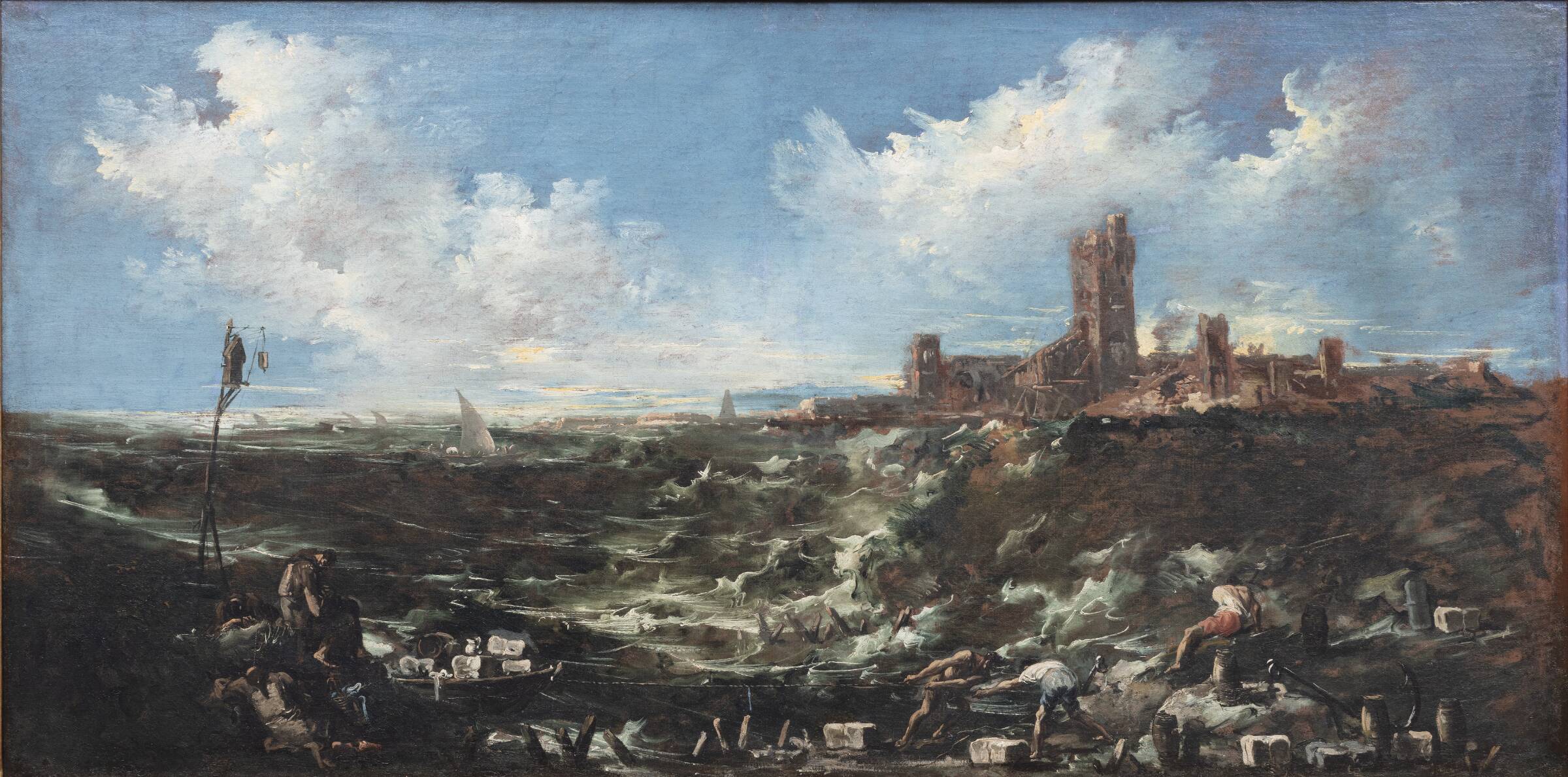 Munkenes bøn ved havet, Alessandro Magnasco, 1682-1749