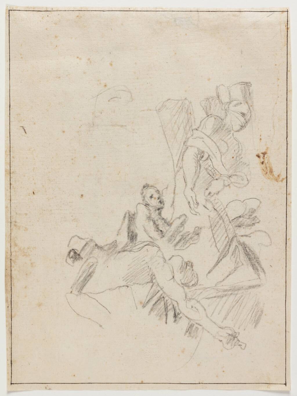 Pestudbruddet i Napoli 1656. Studier til fresko ved byens porte, Mattia Preti, 1656-1699