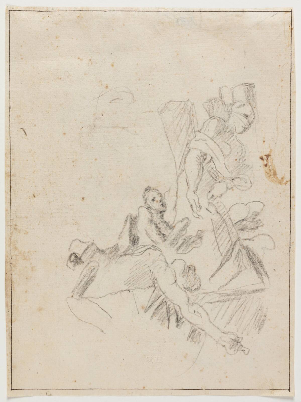 The Outbreak of Plague in Naples in 1656. Study for the frescoes at the city gates, by Mattia Preti, 1656-1699