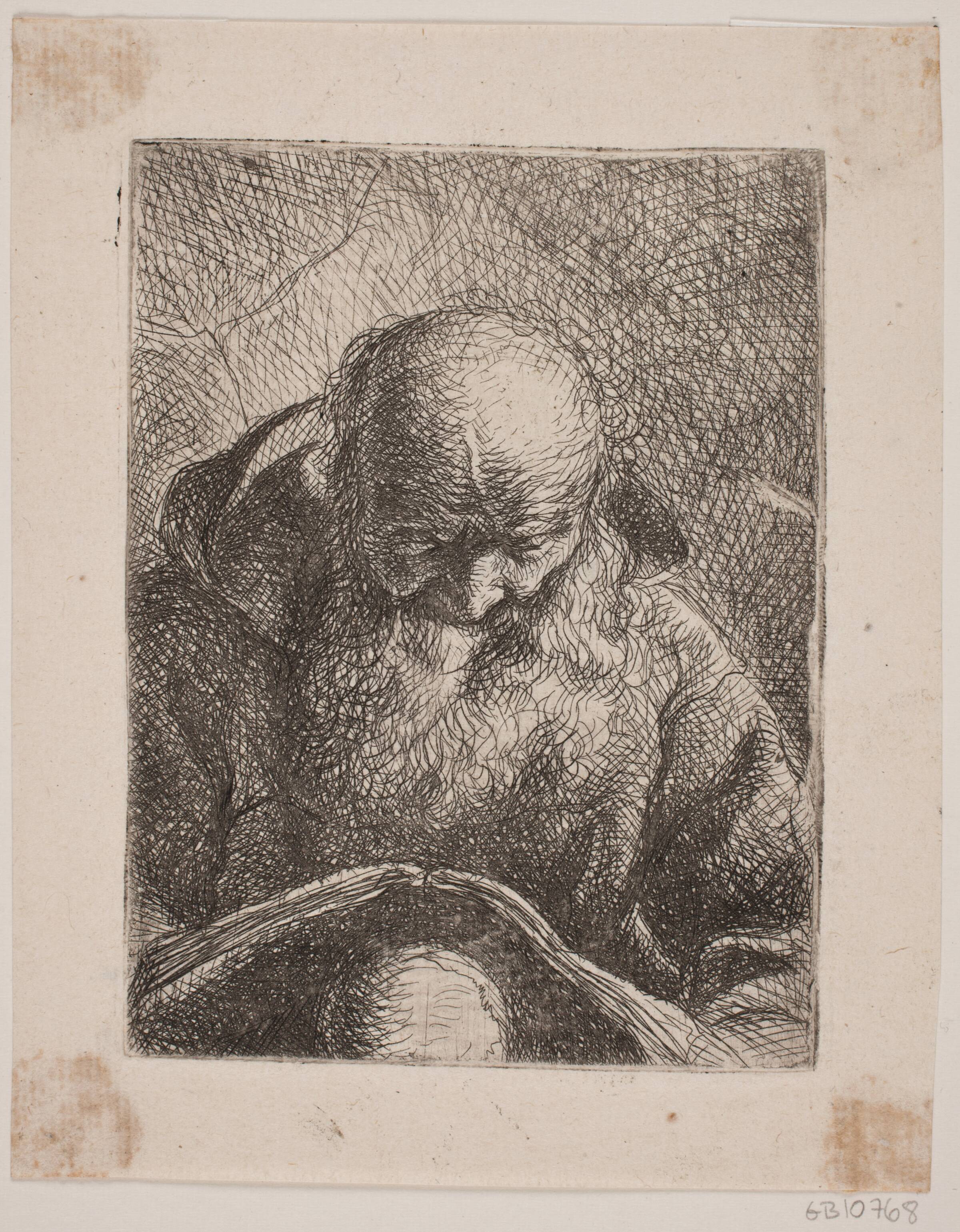Læsende gammel Mand, W.A. Müller, 1733-1816