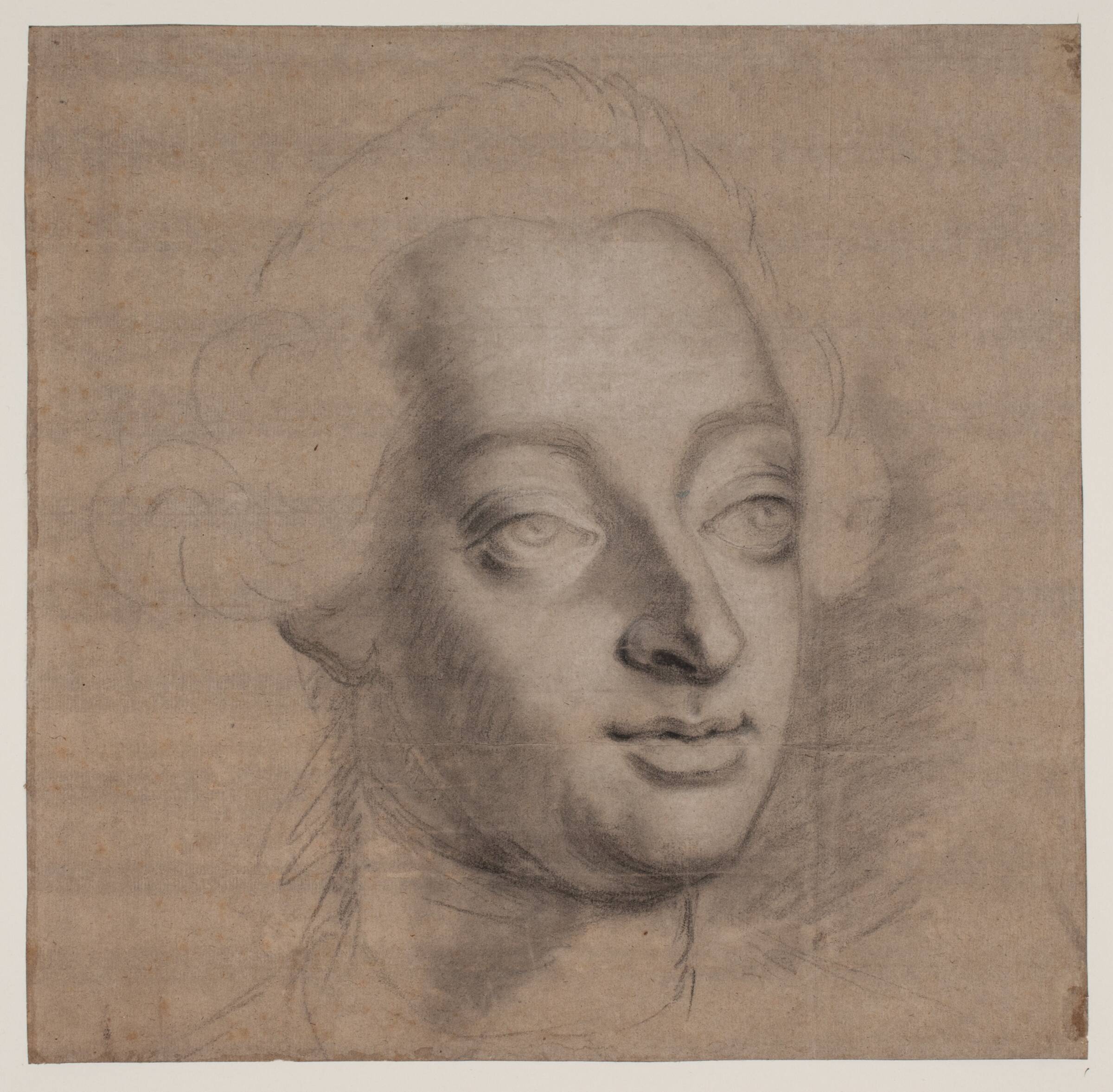 Portræt af Frederik V. 3/4 Profil, Jacques François Joseph Saly, 1717-1776
