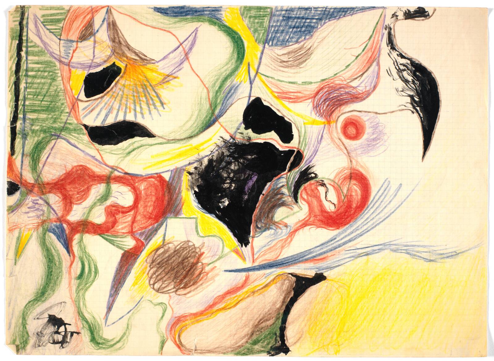Biomorf komposition, Richard Mortensen, 1937-1939