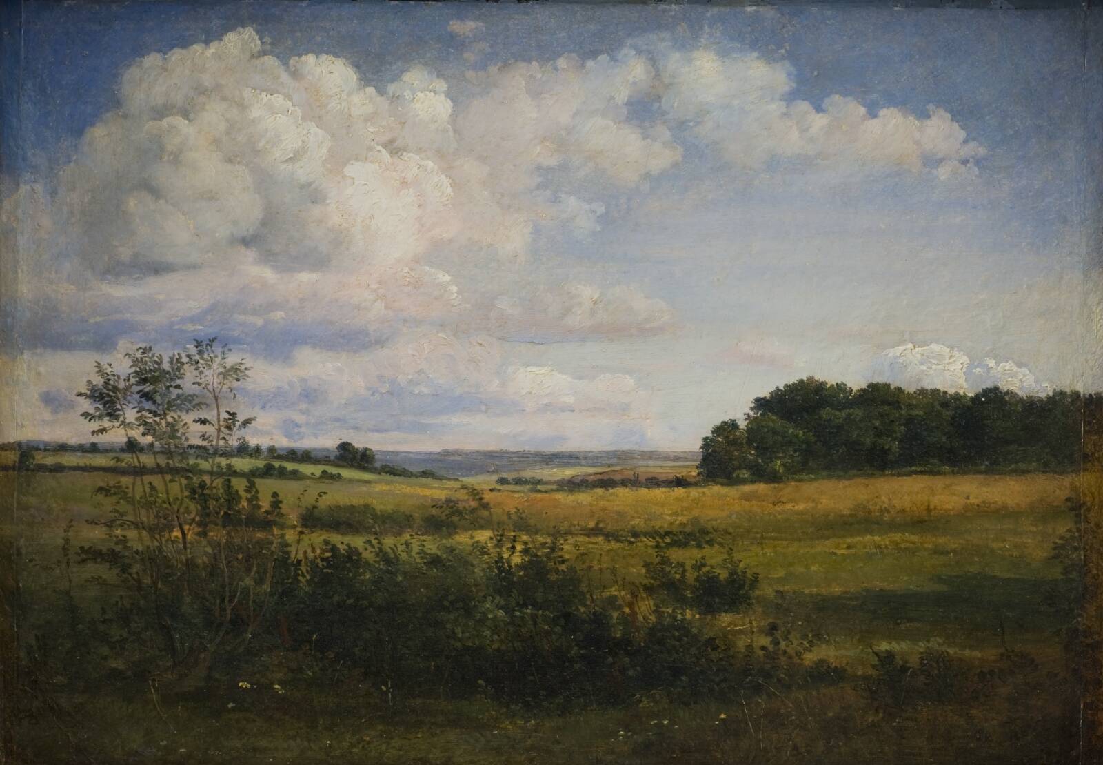 Landskab med solbelyste skyer, Dankvart Dreyer, 1844-1845