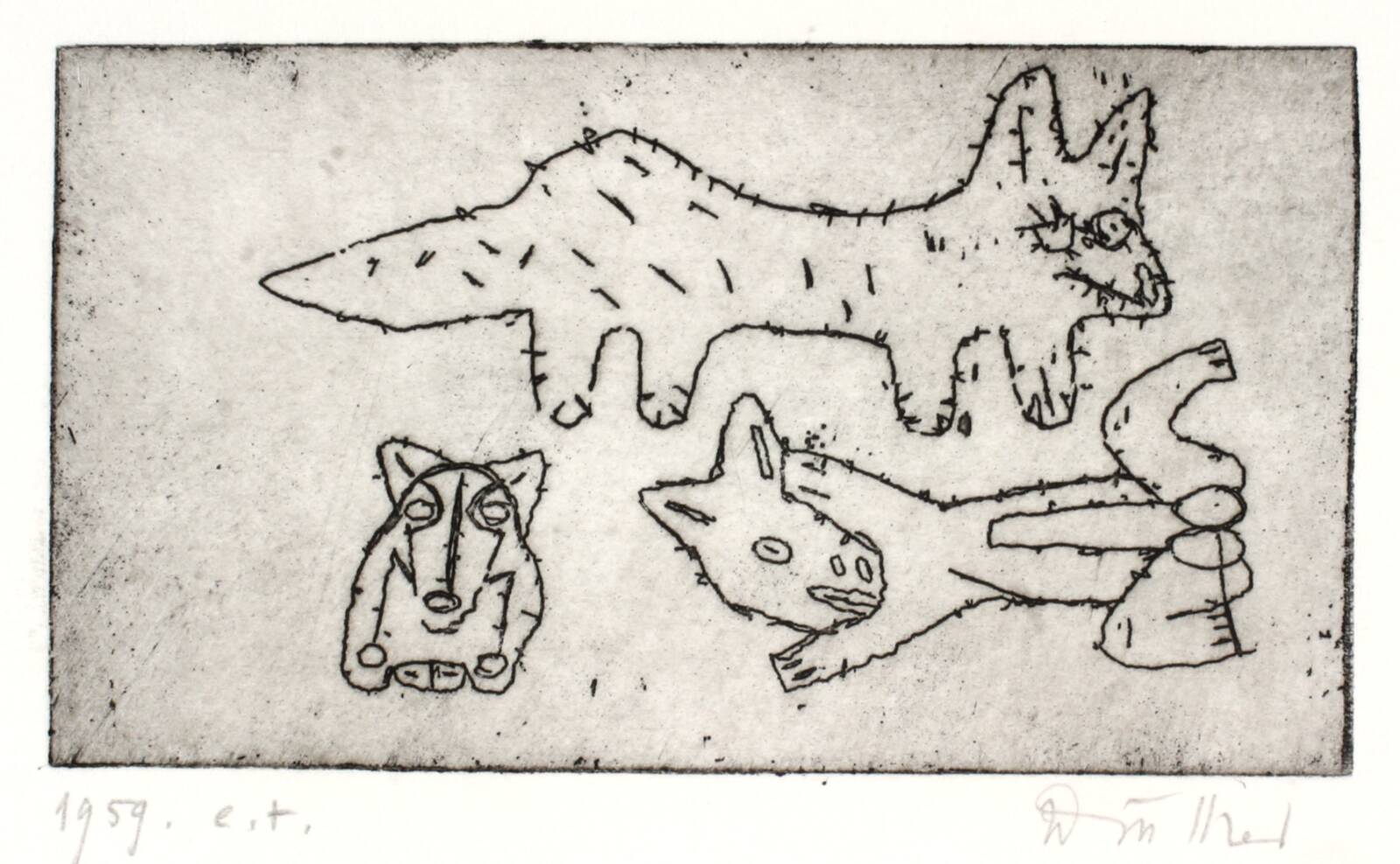 Tre hunde, Richard Winther, 1959