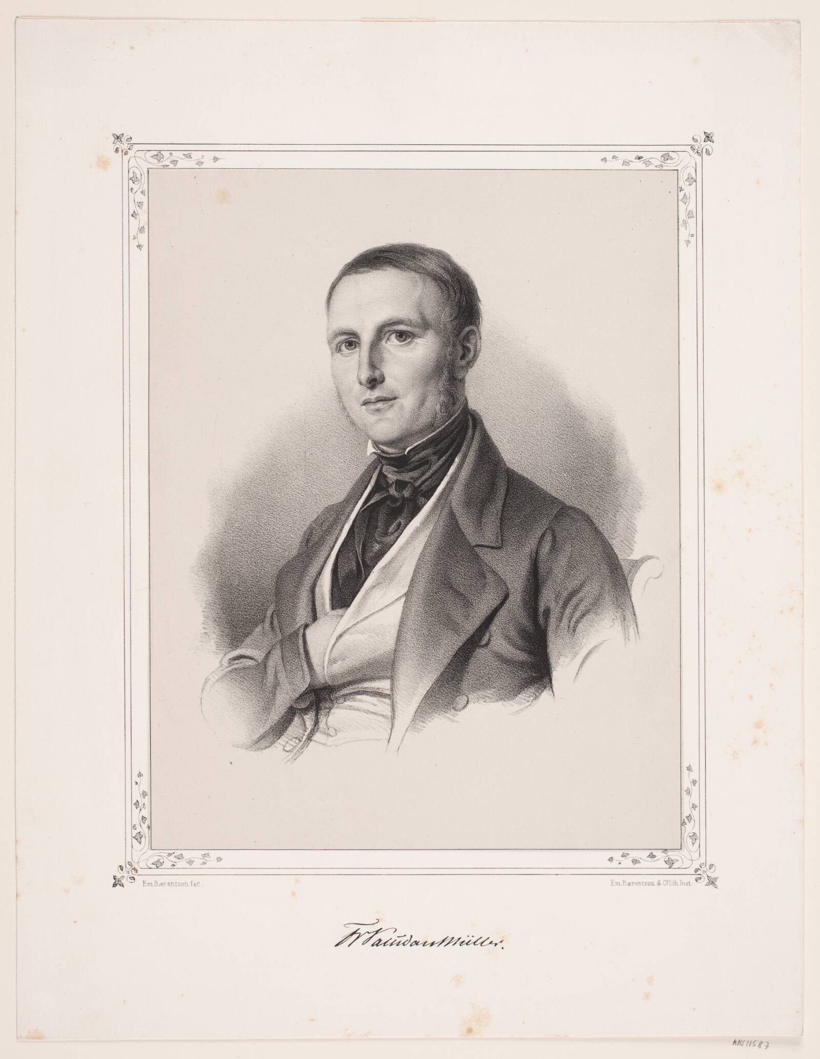Frederik Paludan-Müller, Emil Ditlev Bærentzen, 1840-1849