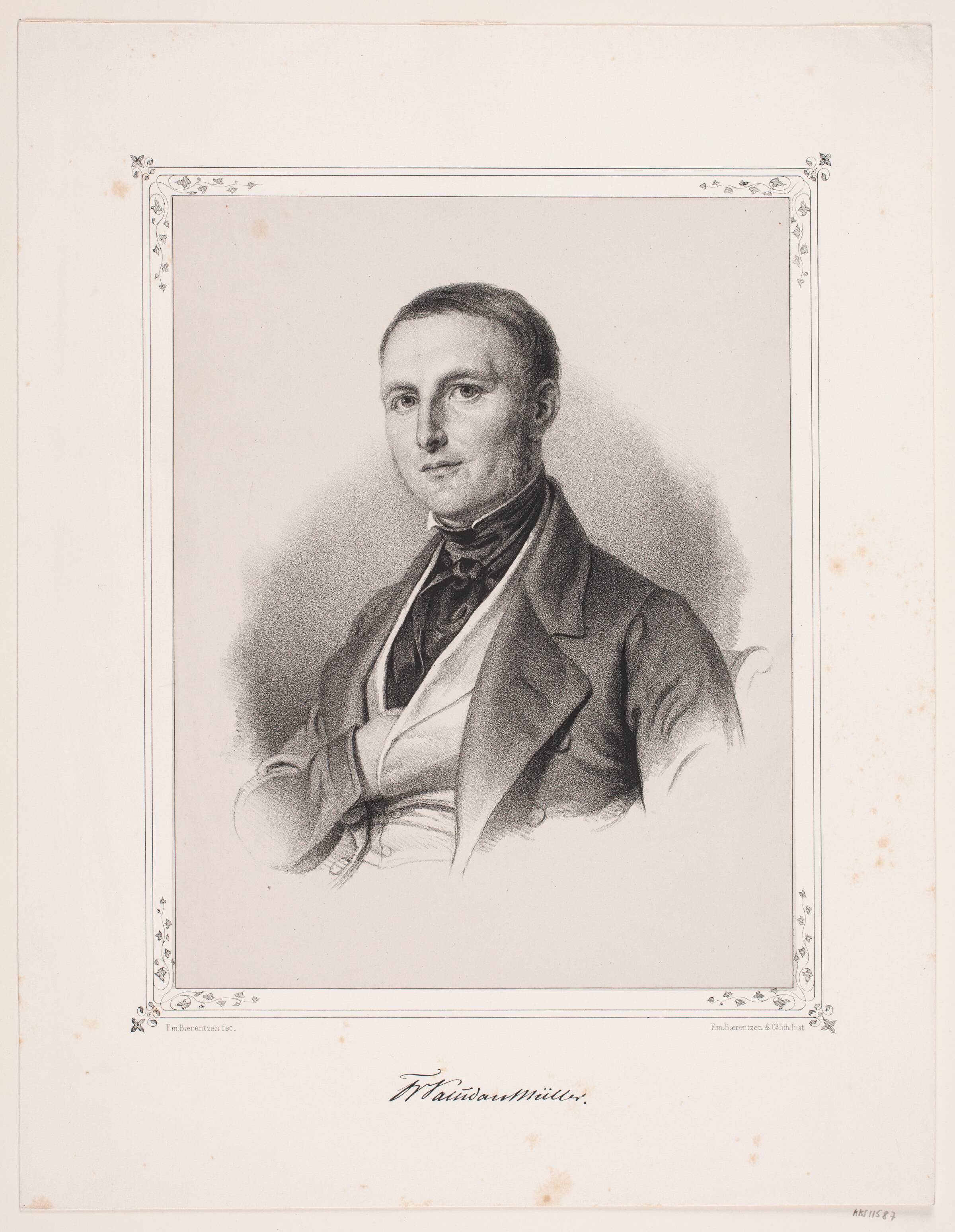 Frederik Paludan-Müller, Emil Ditlev Bærentzen, 1840-1849