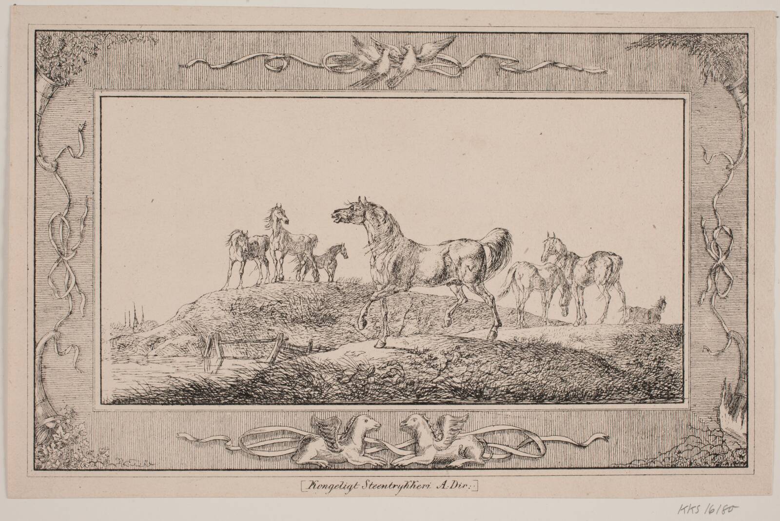 En hingst traver, Christian David Gebauer, 1823