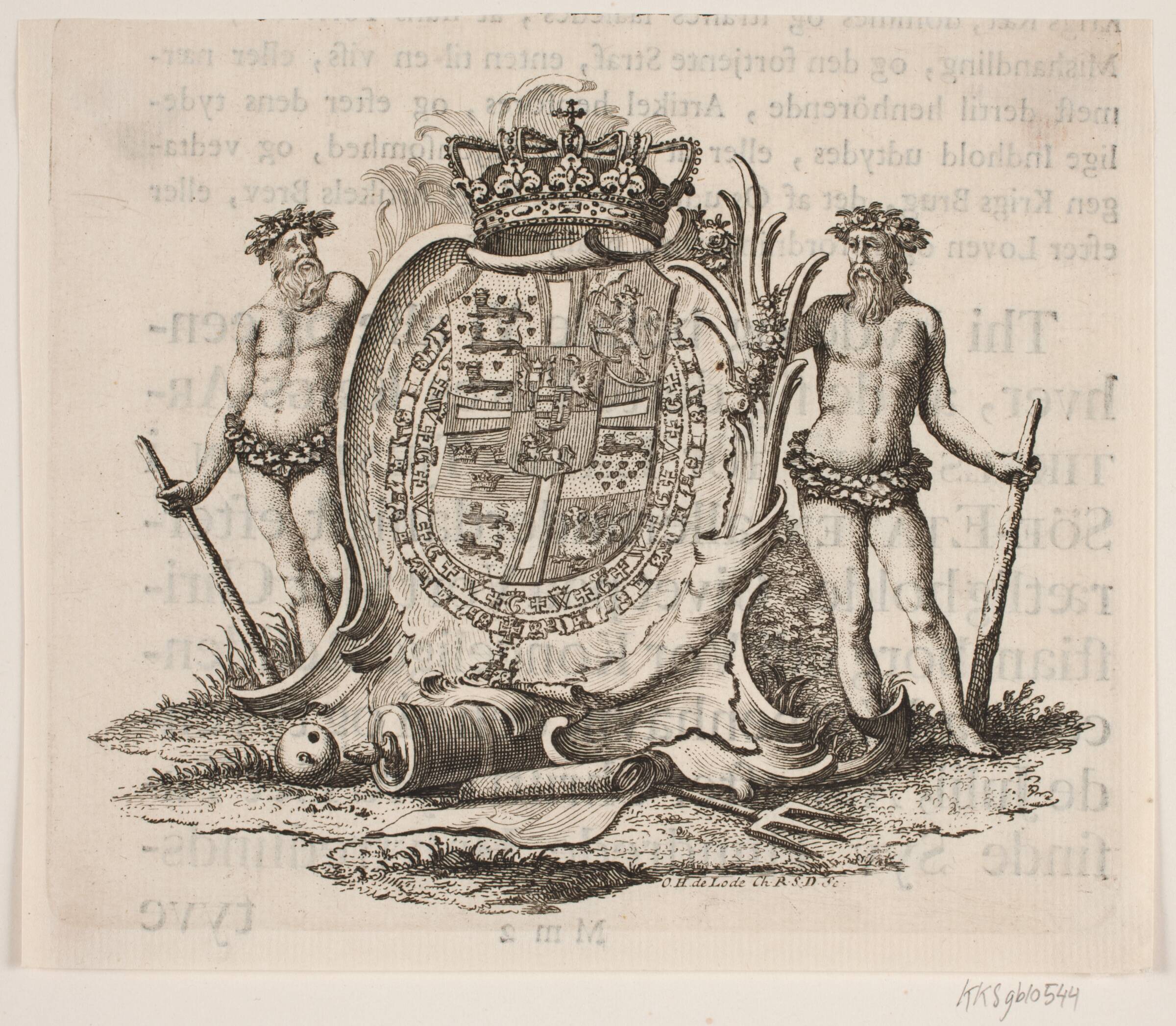 Vignet til Frederik V's Søkrigsartikelsbrev, Odvardt Helmoldt de Lode, 1754-1758